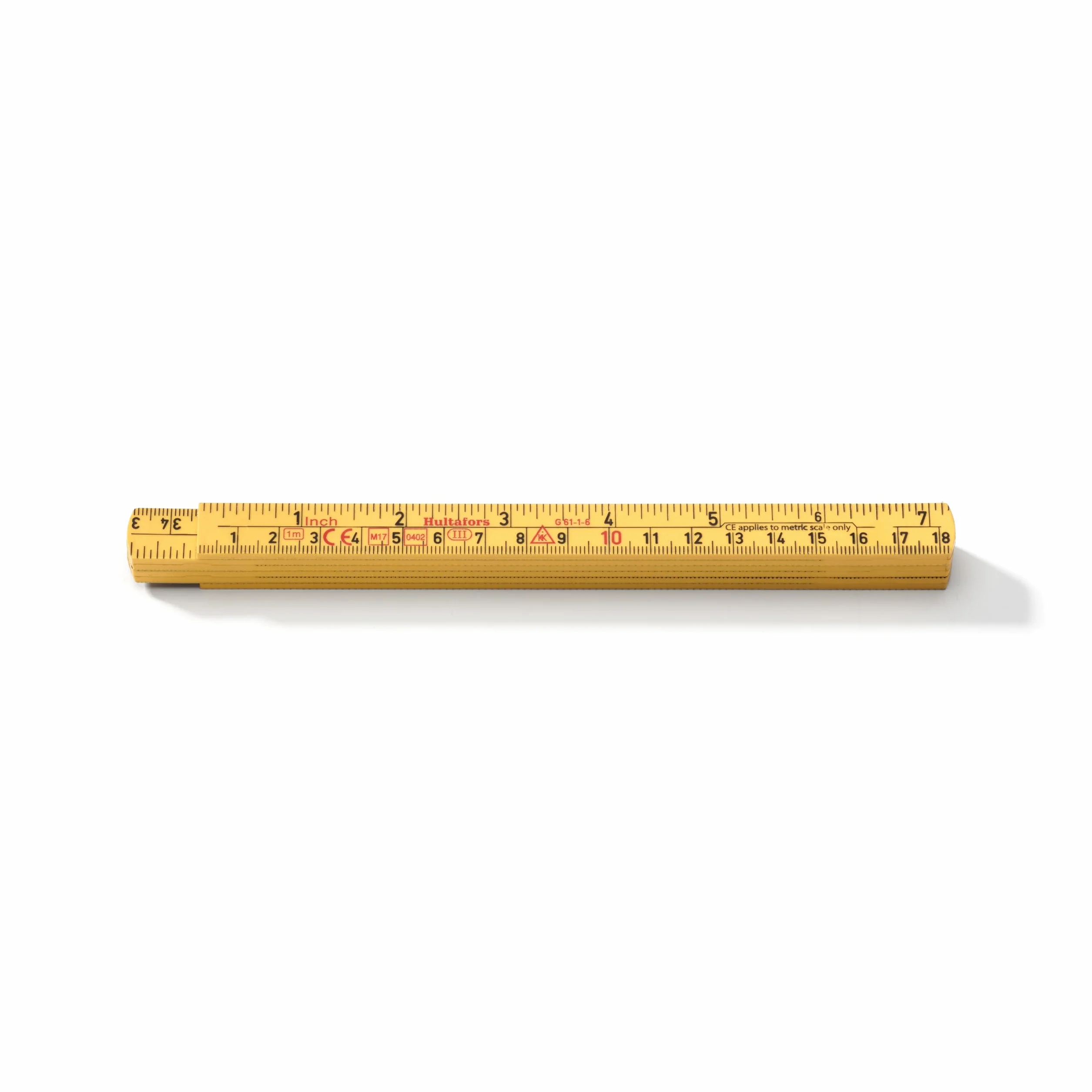 Mini calówka 1 m z podziałką calową i CM I Hultafors I Made in EU I z włókna szklanego I trwały przymiar składany ze skalą centymetrów i cali I 200504