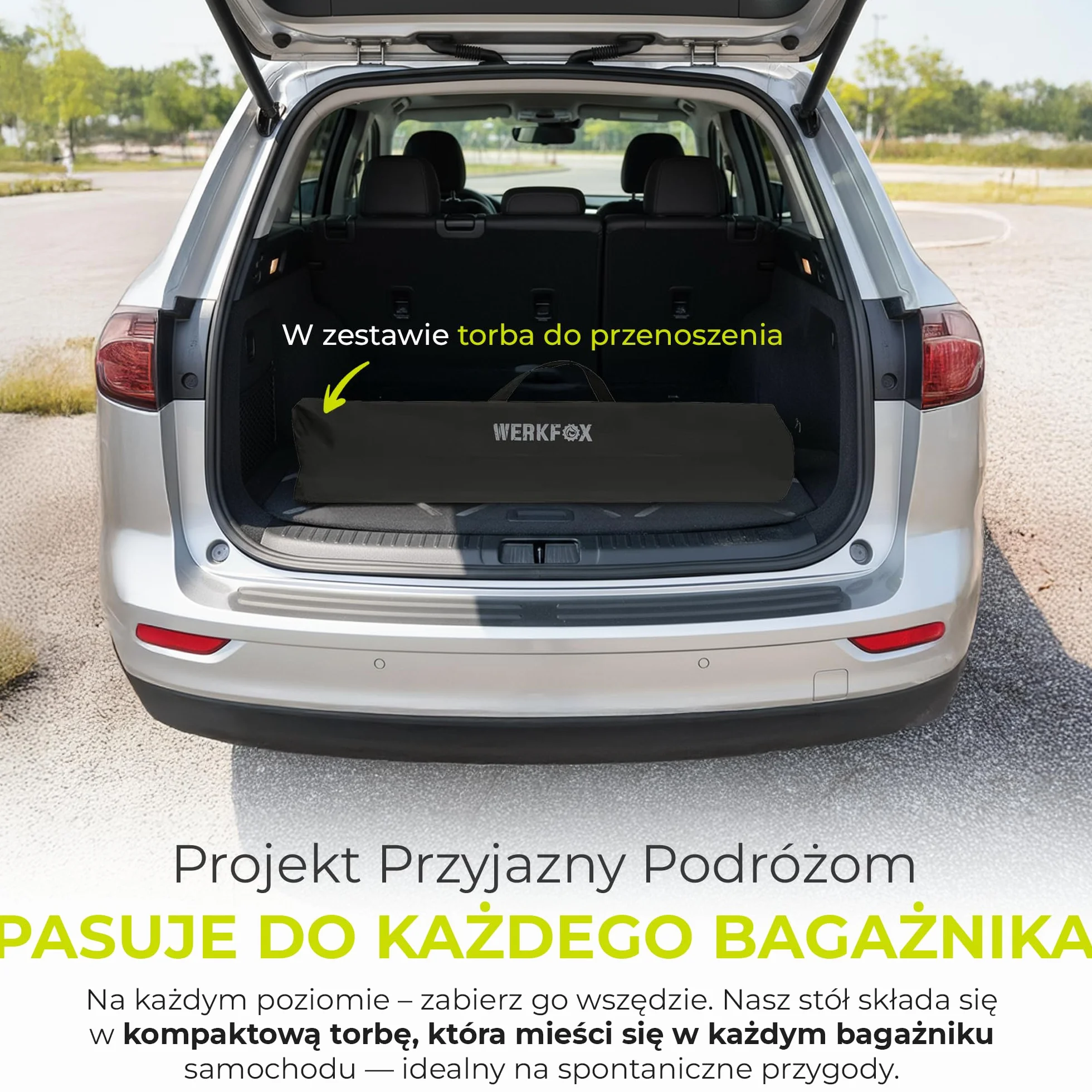 Składany stół kempingowy z regulacją wysokości 90x51 cm 30 kg