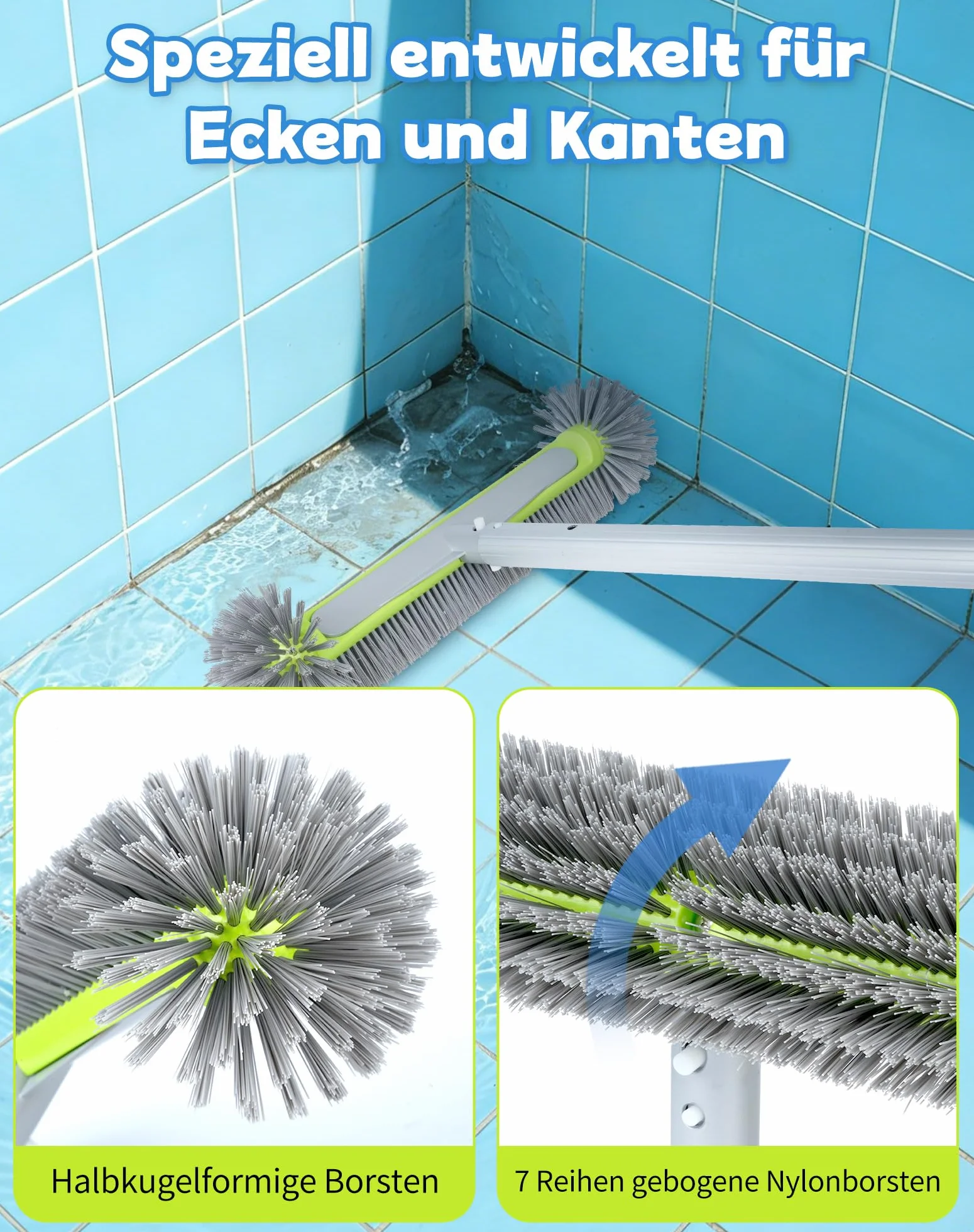 Szczotka do basenu 43 cm ekstra szeroka do czyszczenia podłóg i ścian