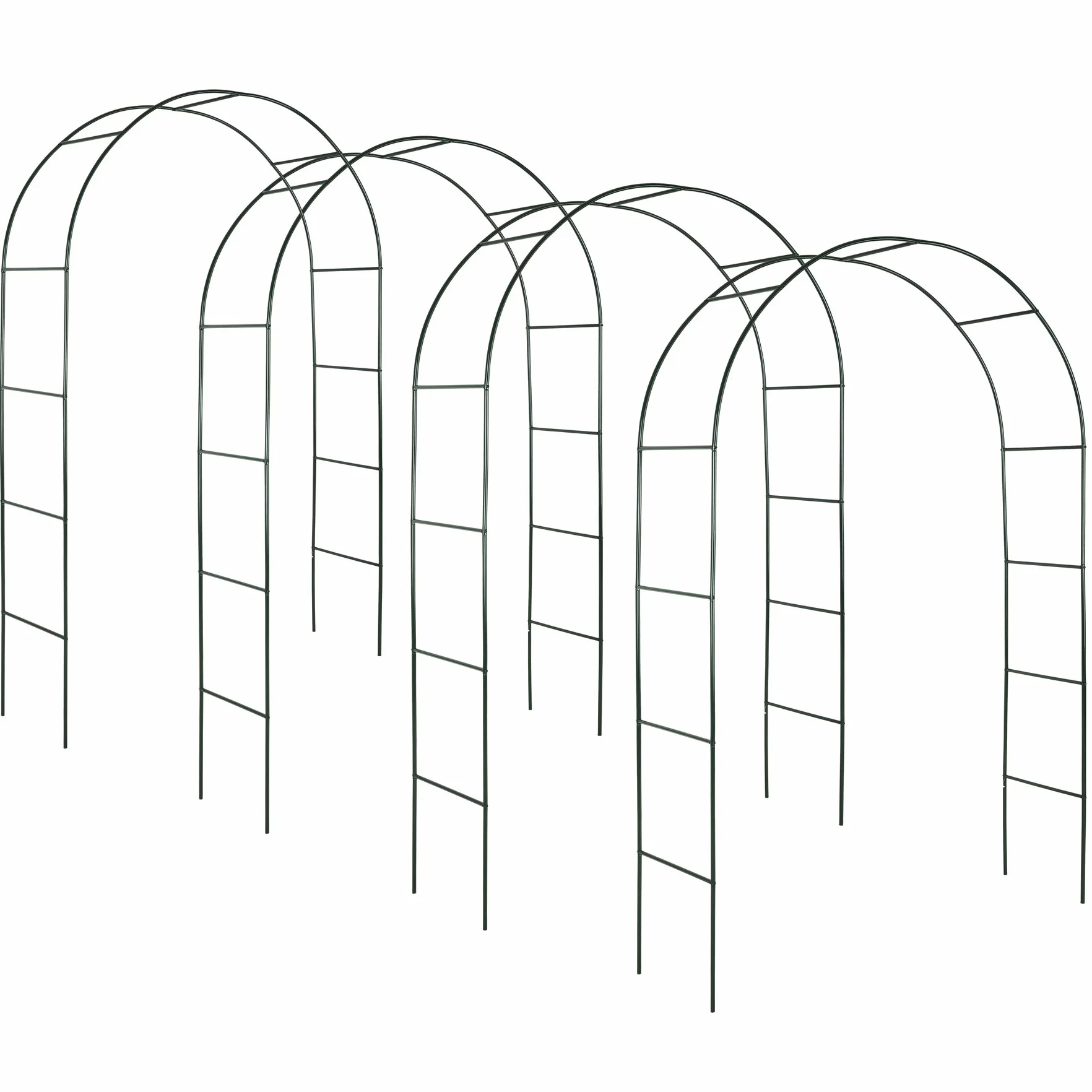TecTake Łuk różany bramka pergola metalowy 4 sztuki