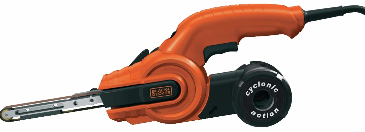 Black & Decker, Pilnik elektryczny o mocy 350 W z układem odsysania pyłu Cyclonic Action, szlifierka taśmowa, KA900E
