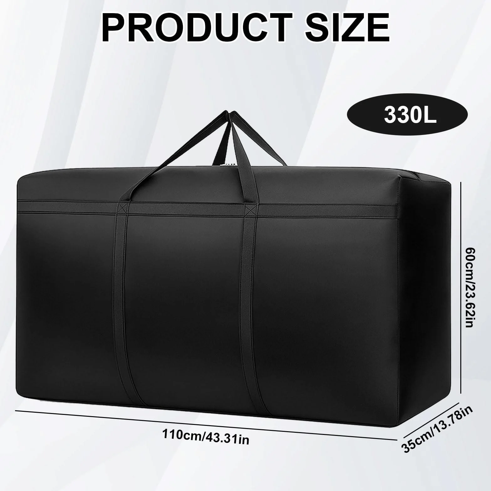 Torba do przechowywania Oxford wodoodporny 110 x 60 x 35 cm czarna