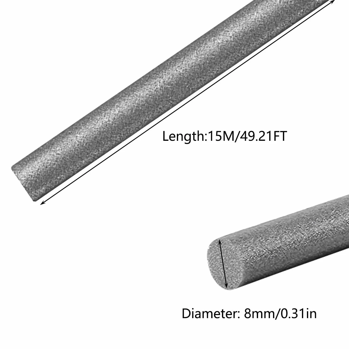 Profil wypełniający Pe+okrągły sznurek 8mm x 15M Sznur zasypowy Piankowy okrągły sznur wypełniający do wypełniania szczelin i spoin betonowych