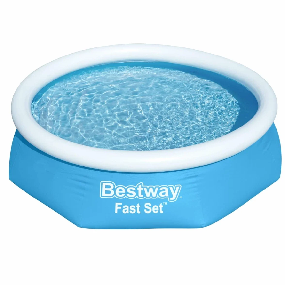 Bestway 57448 Fast Set Pool, Basen 8' x 24"/2.44m x 61cm, Niebieski