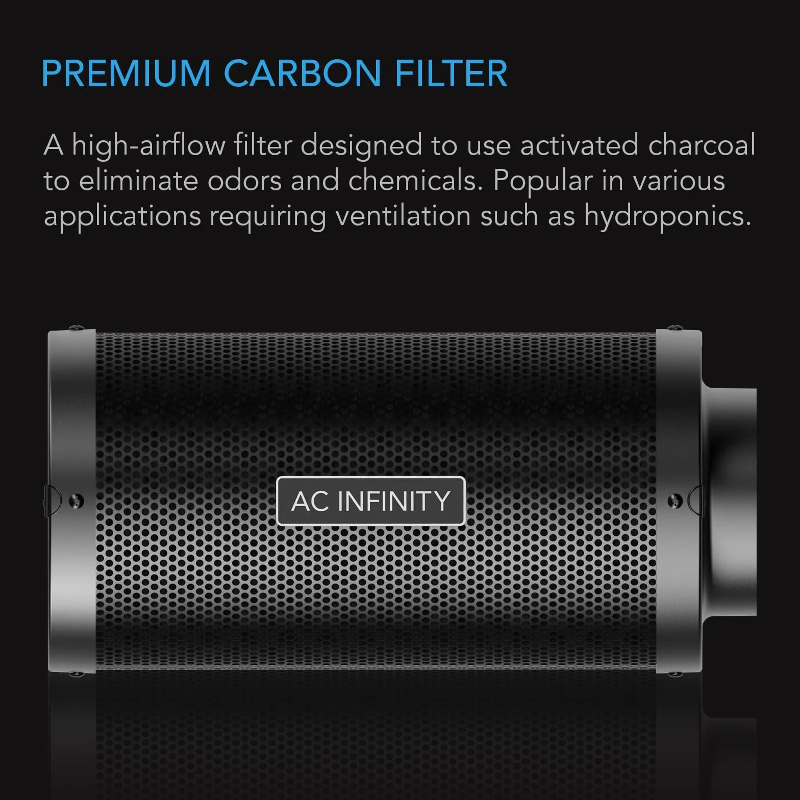 AC Infinity Air Carbon Filter 6"mit Premium Australian Virgin Charcoal, für Inline-Kanalventilator, Geruchskontrolle, Grow Rooms