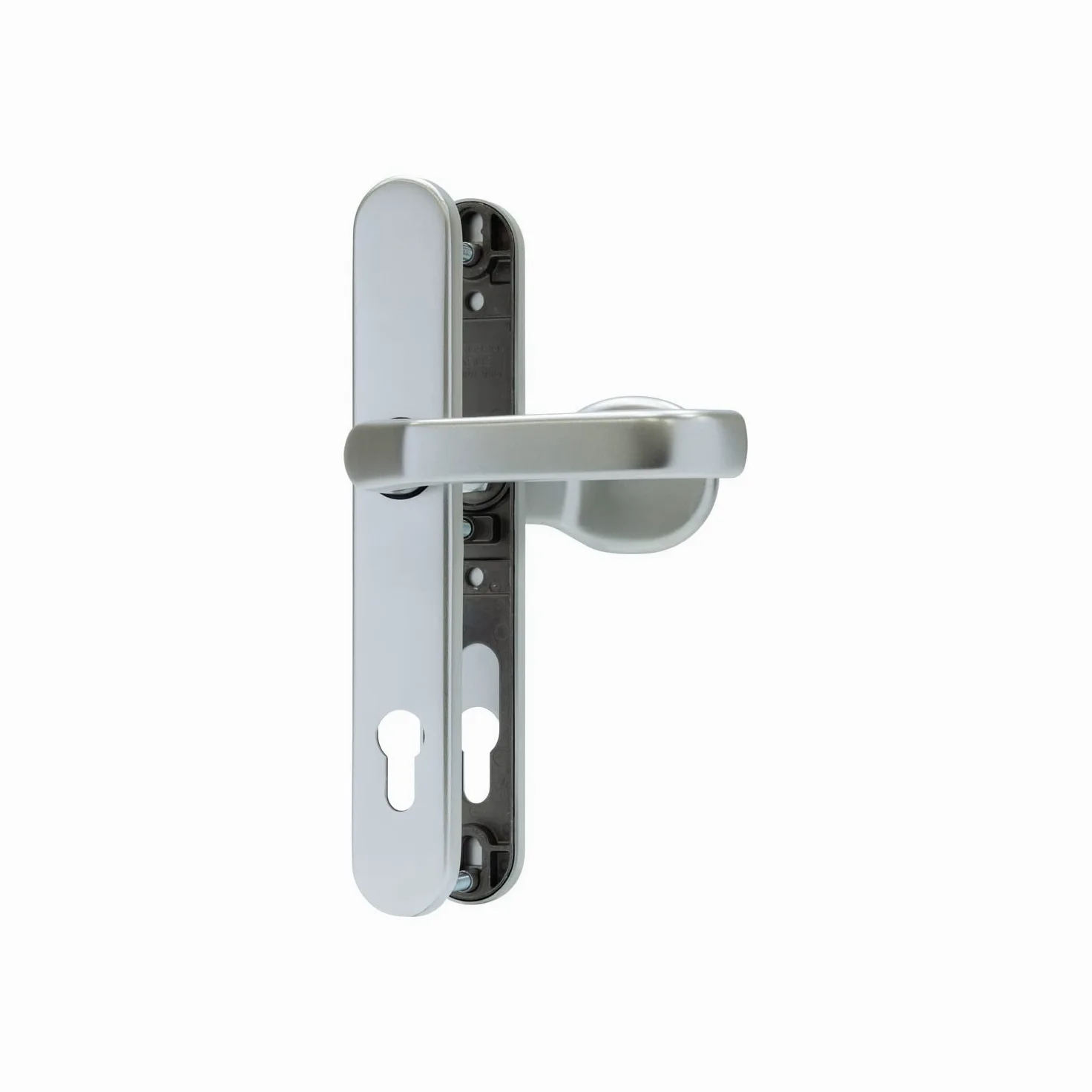 ABUS Okucie do drzwi SRG92N F1 - do drzwi wejściowych - z klamką wewnątrz i gałką na zewnątrz - do drzwi z wąską ramą - aluminium