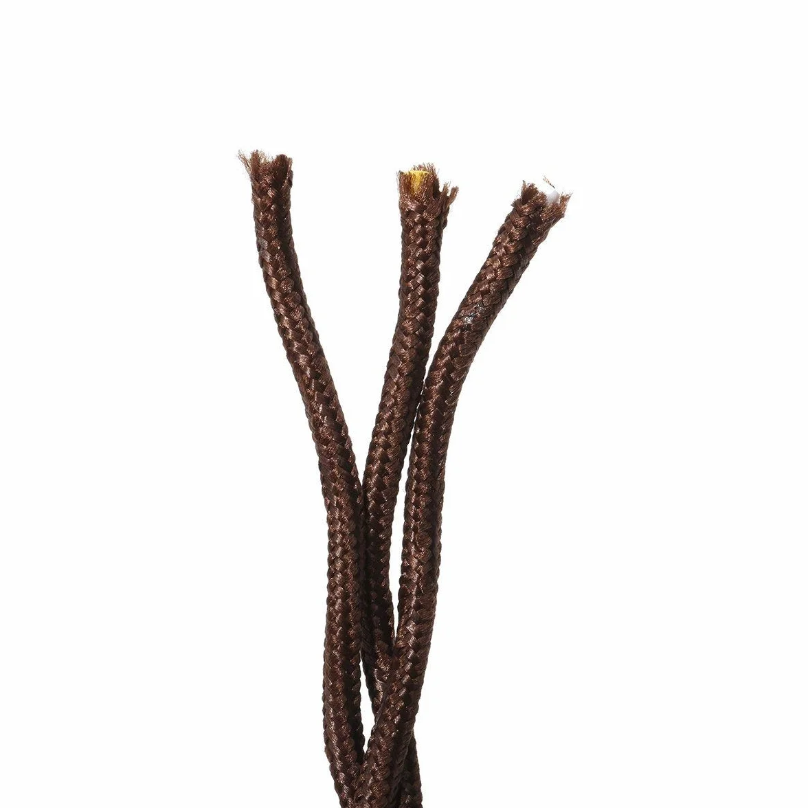 GreenSun Kabel zasilający, tekstylny, 3-żyłowy, 20 m, 3 x 0,75 mm², kabel tekstylny, oplot tekstylny, kabel zasilający, 3-biegunowy, 3-żyłowy kabel elektryczny, kabel do lampy, do lamp, kolor kawowy