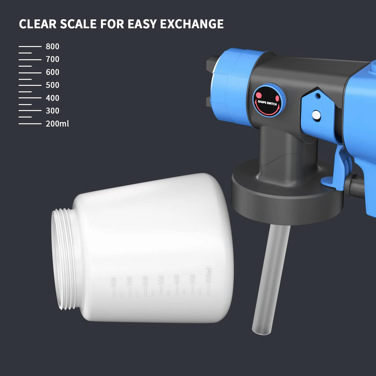 1000 ml 1000 W elektryczny rozpylacz do malowania natryskowego pistolet do ogrodzenia mebli ściennych 3 wzory natryskowe regulowany przepływ HVLP elektryczny pistolet natryskowy