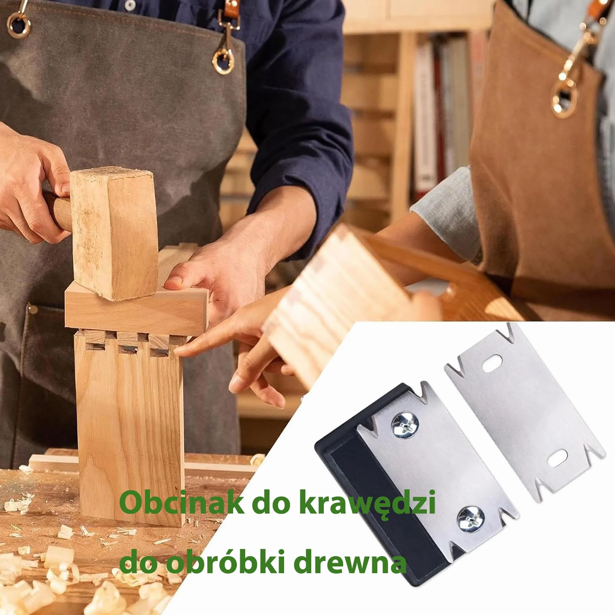 Przenośny obcinak do forniru i drewna z wymiennym ostrzem antypoślizgowym