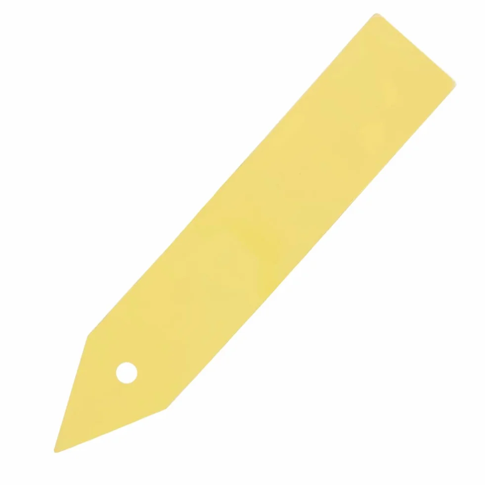 Changor Żółte etykiety roślinne, otwór z tworzywa PCW, 10 x 2 cm, tworzywo sztuczne, wodoszczelna roślina