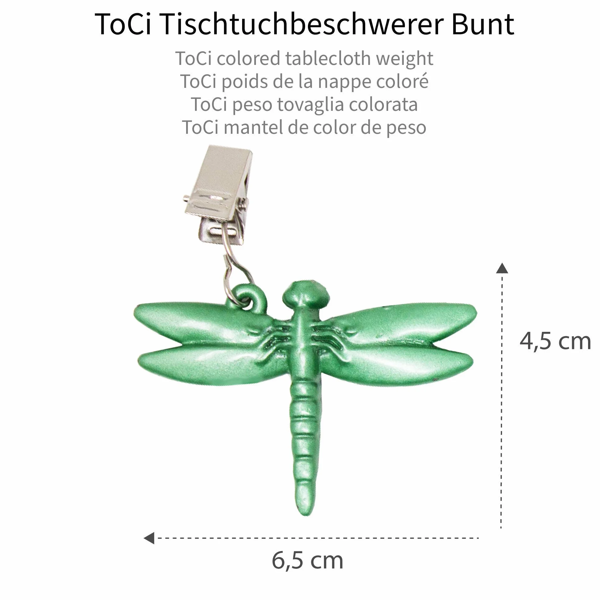 Obciążniki do obrusu motyl kolorowe z klamrą metalowe 6,5 x 5,5 cm 40 g