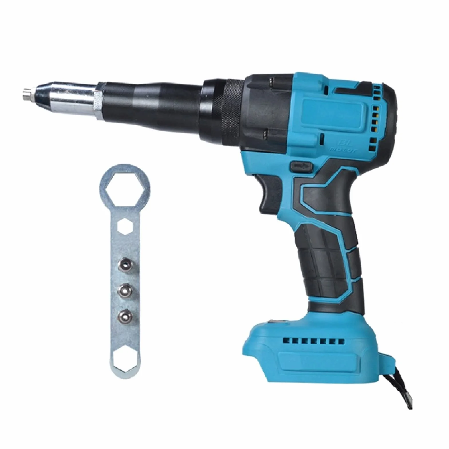 Bezprzewodowy elektryczny pistolet do nitowania elektronarzędzia domowe śrubokręt 2.4-4.8mm z diodą LED do akumulatora 18V (brak w zestawie) Łatwy w użyciu dla początkujących i profesjonalist