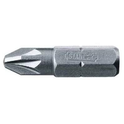 Stanley Pozidriv śrubokręt wiertło wyprodukowane ze stali wanadowej - rozmiar 25 mm x 1/4"