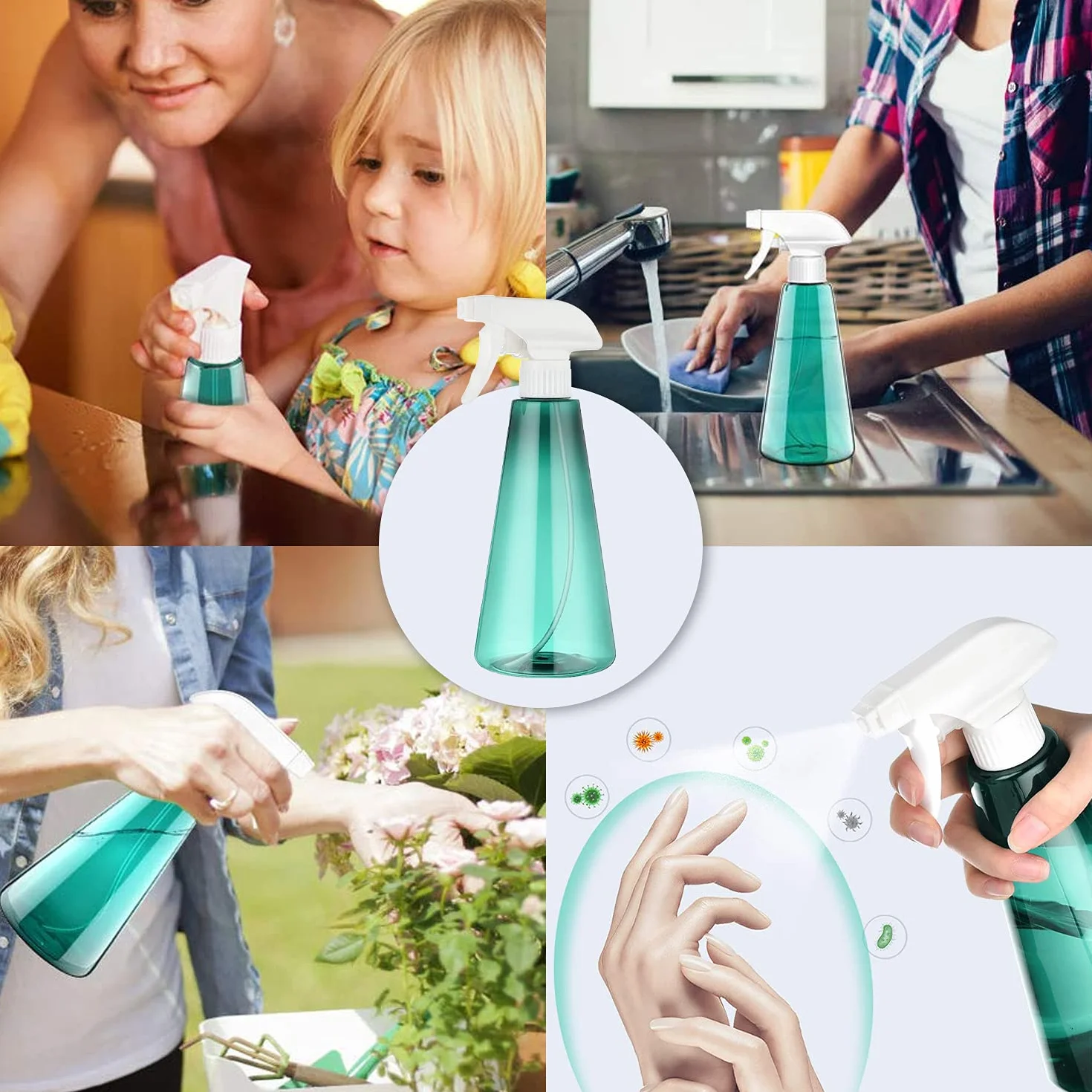 Butelka z rozpylaczem 500 ml plastikowa 3 tryby pracy wielokrotnego użytku do roślin