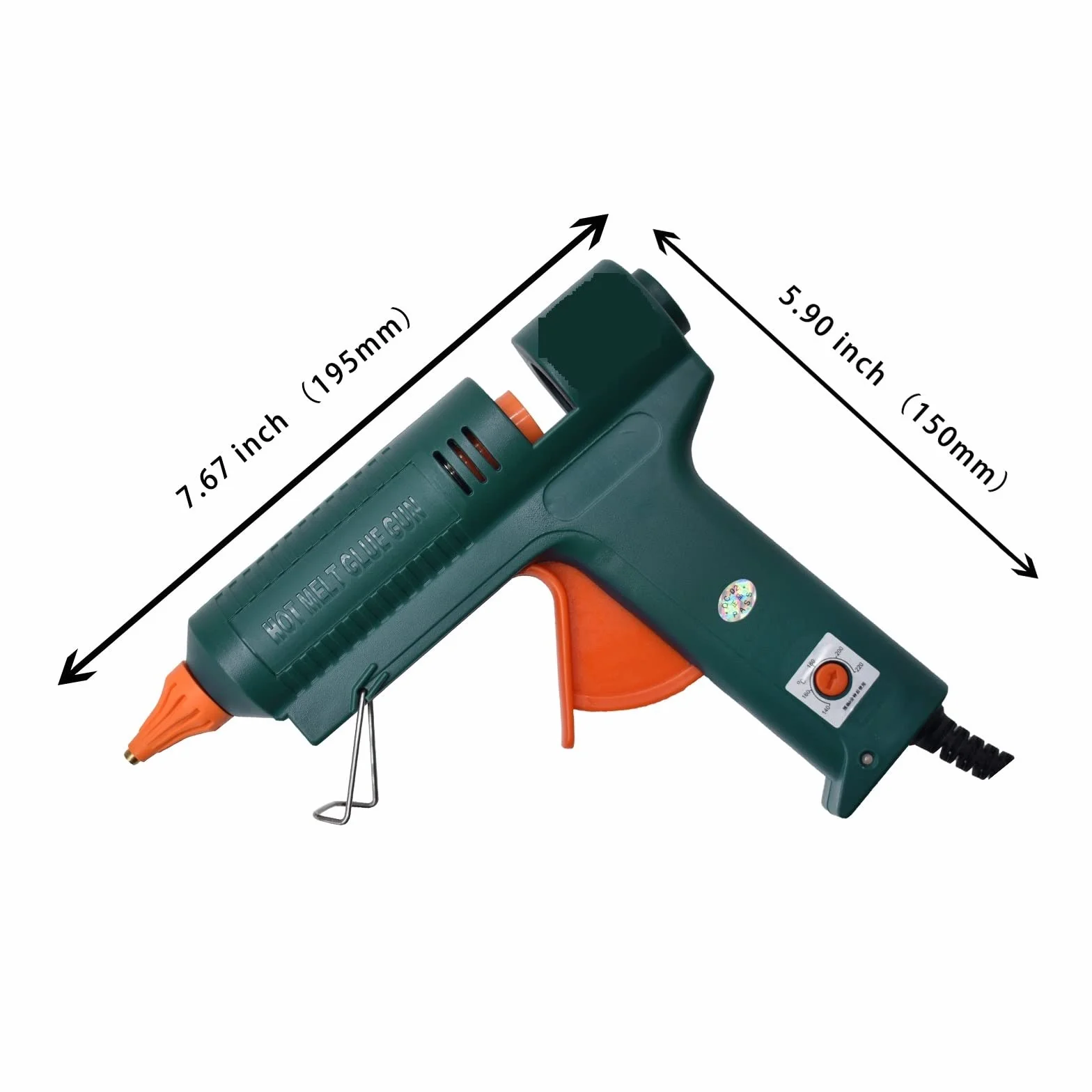 150W Pistolet Do Klejenia Na Gorąco Regulacja Temperatury 140~220 Stopni Celsjusza Wymienna Dysza Użyj 11mm Klej W Sztyfcie Do Naprawy Narzędzia DIY(SET-1)