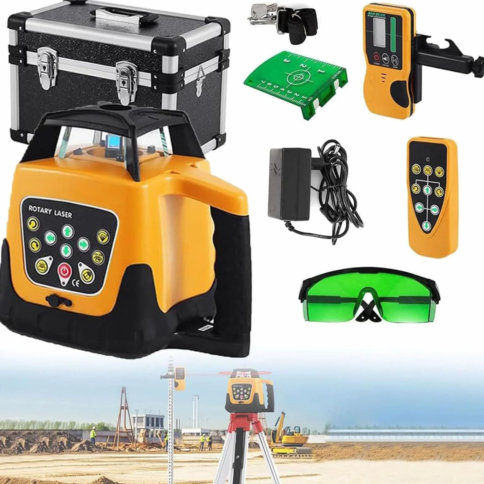 Poziom lasera Obrotowy poziom lasera Wiązka czerwona/zielona Poziom lasera 360 Samopoziomujący Pionowy poziom krzyżowy Automatyczna poziomica laserowa,GreenBeam