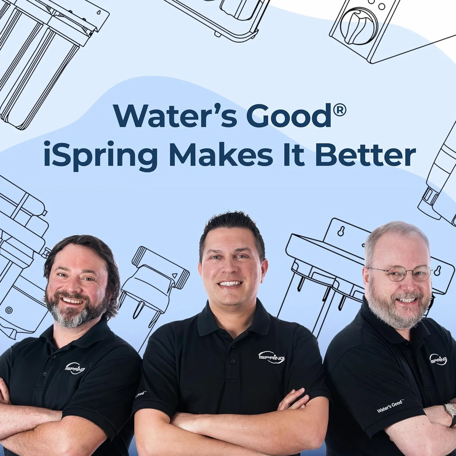 iSpring F9K zestaw wkładów wymiennych do filtrów wody RO 6-stopniowy alkaliczny