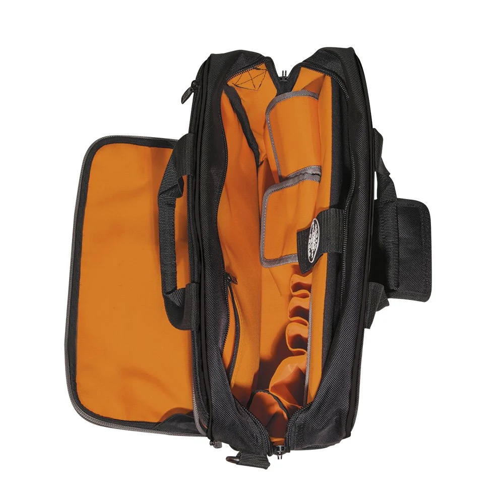 Torba na narzędzia, torba Tradesman Pro Tech z kieszenią na laptopa, czarno-pomarańczowa Klein Tools 55455M