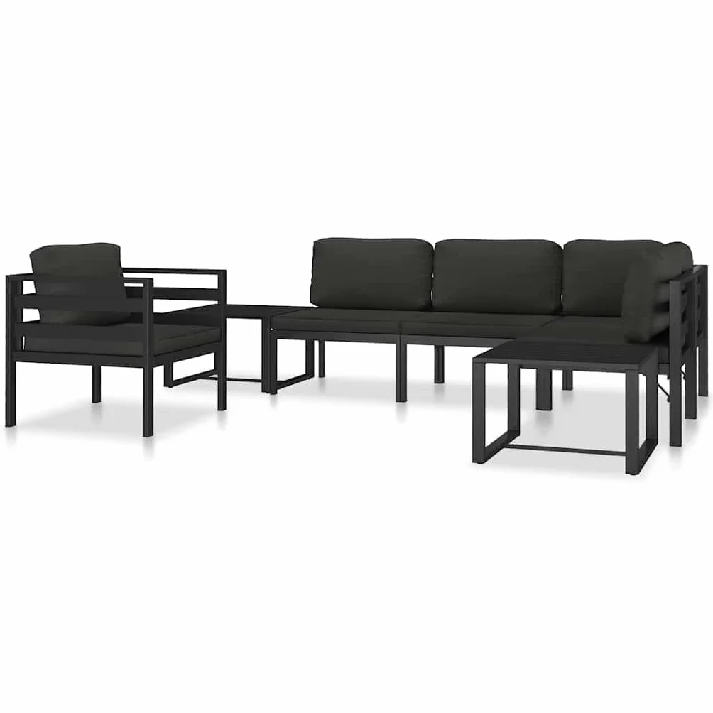 vidaXL Stolik kawowy aluminiowy antracytowy