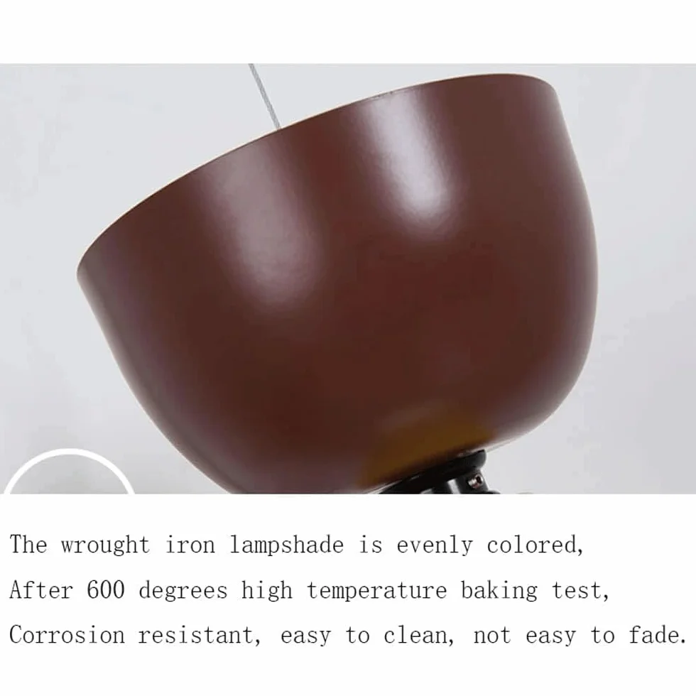 Lampy wiszące, kreatywne oświetlenie wewnętrzne, dekoracyjny żyrandol sufitowy, lampy wiszące w kolorze żelaza, lampa wisząca do sypialni, nocnej jadalni (C)