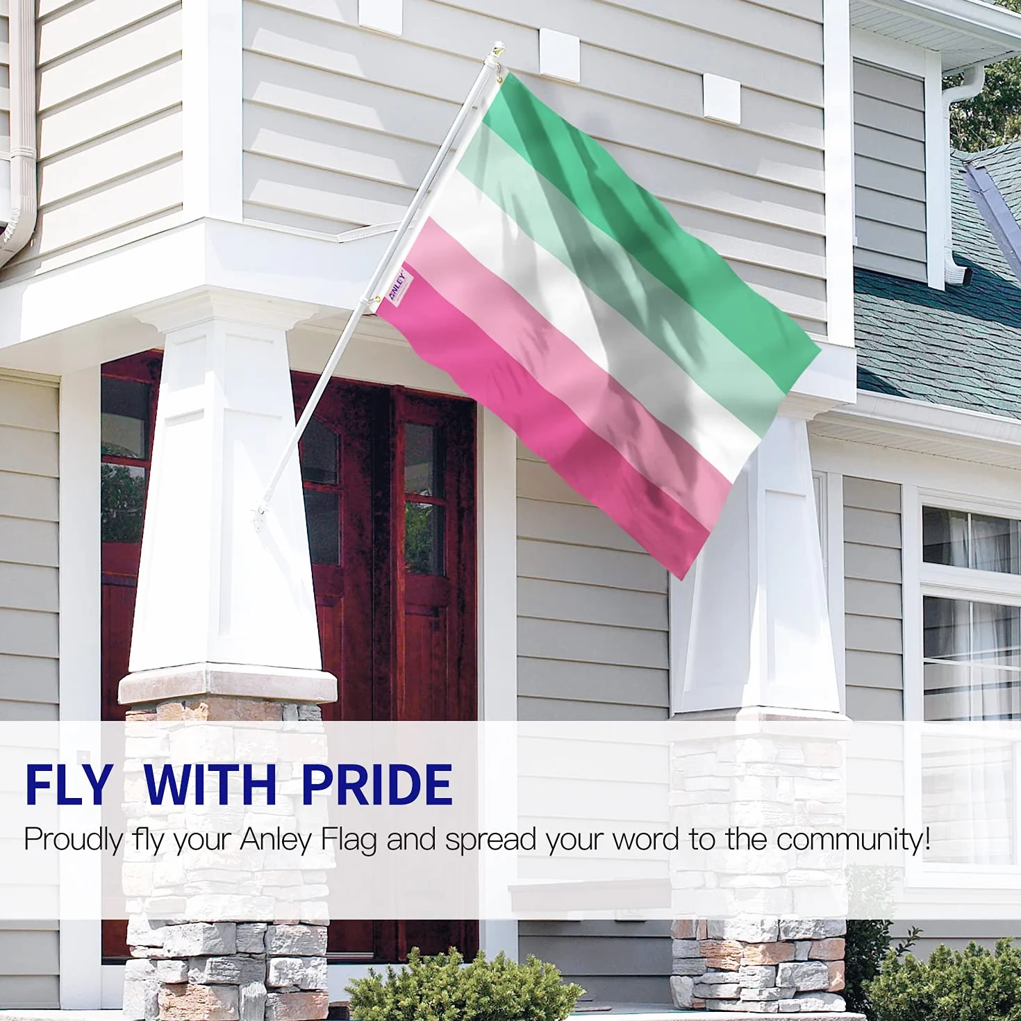 Anley Fly Breeze Flaga Abroseksualna LGBT 3x5 Ft Poliester z mosiężnymi przelotkami