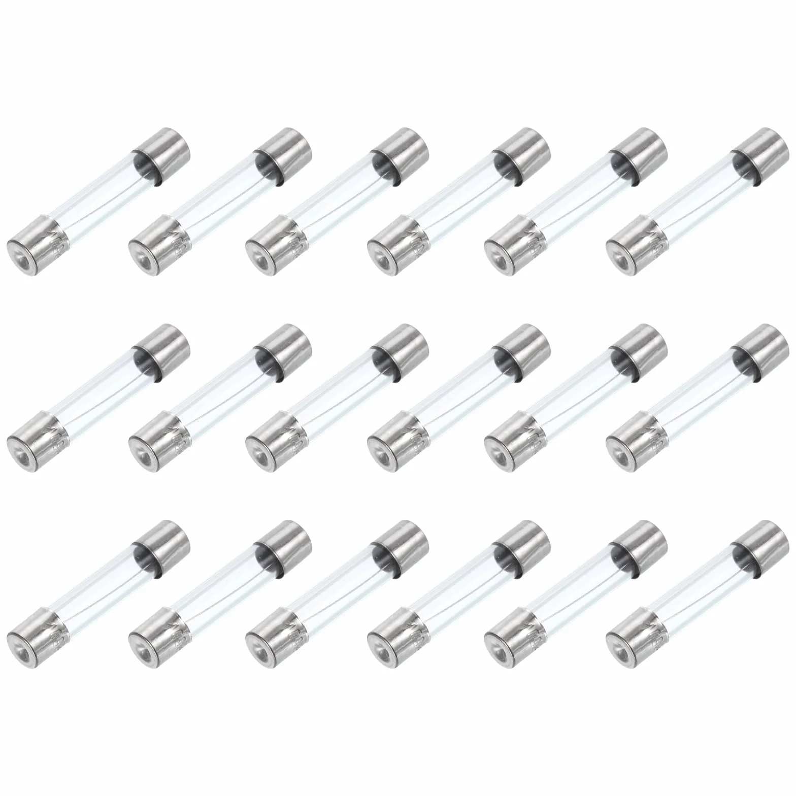 QUARKZMAN 18 sztuk bezpieczników rur szklanych, drut przyłączeniowy 6 x 30 mm 15 A 250 V do wymiany lub naprawy wielu urządzeń elektronicznych domowych (F15A)