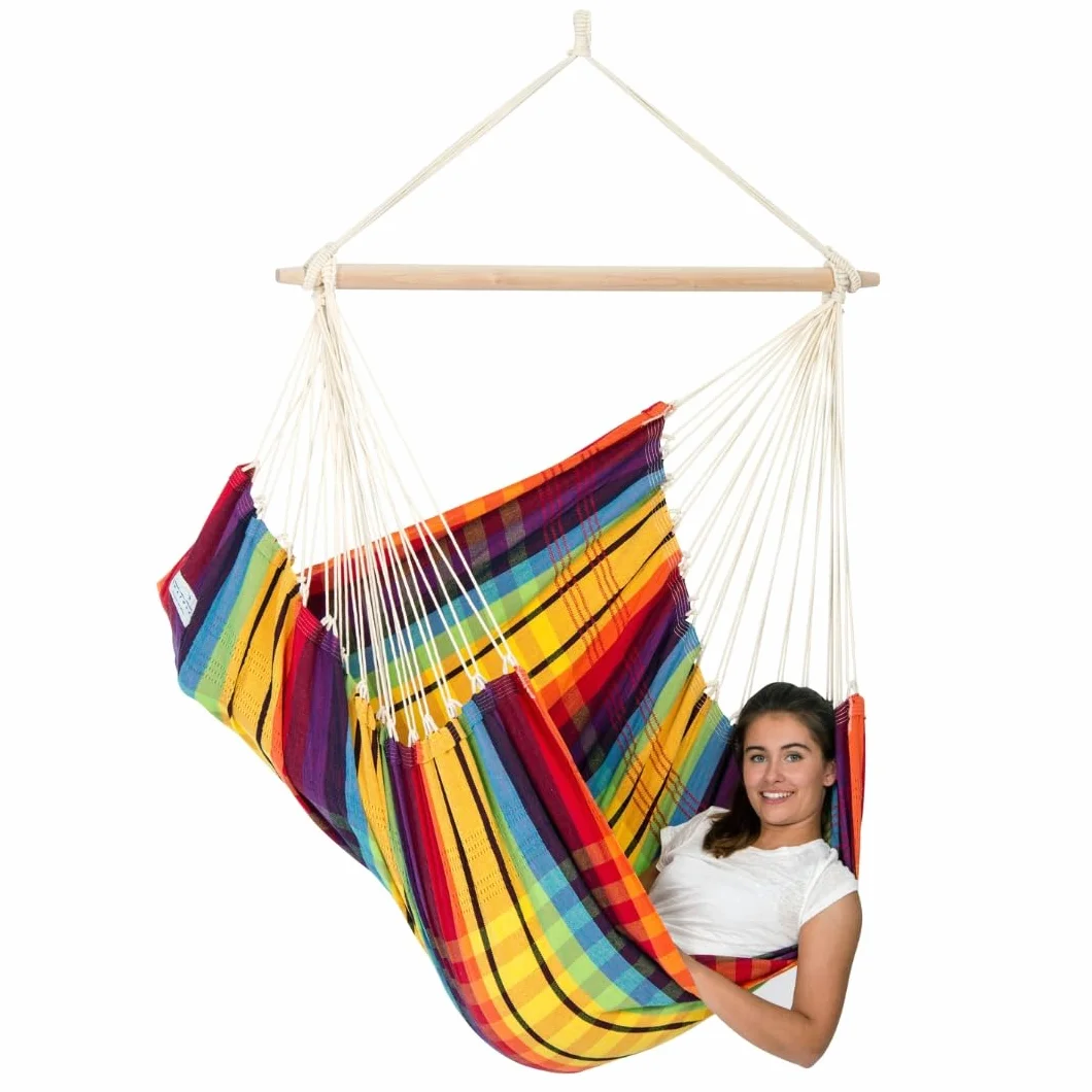 XL fotel wiszący Brasil duża powierzchnia siedzenia 150 kg 1,6 m x 1,3 m