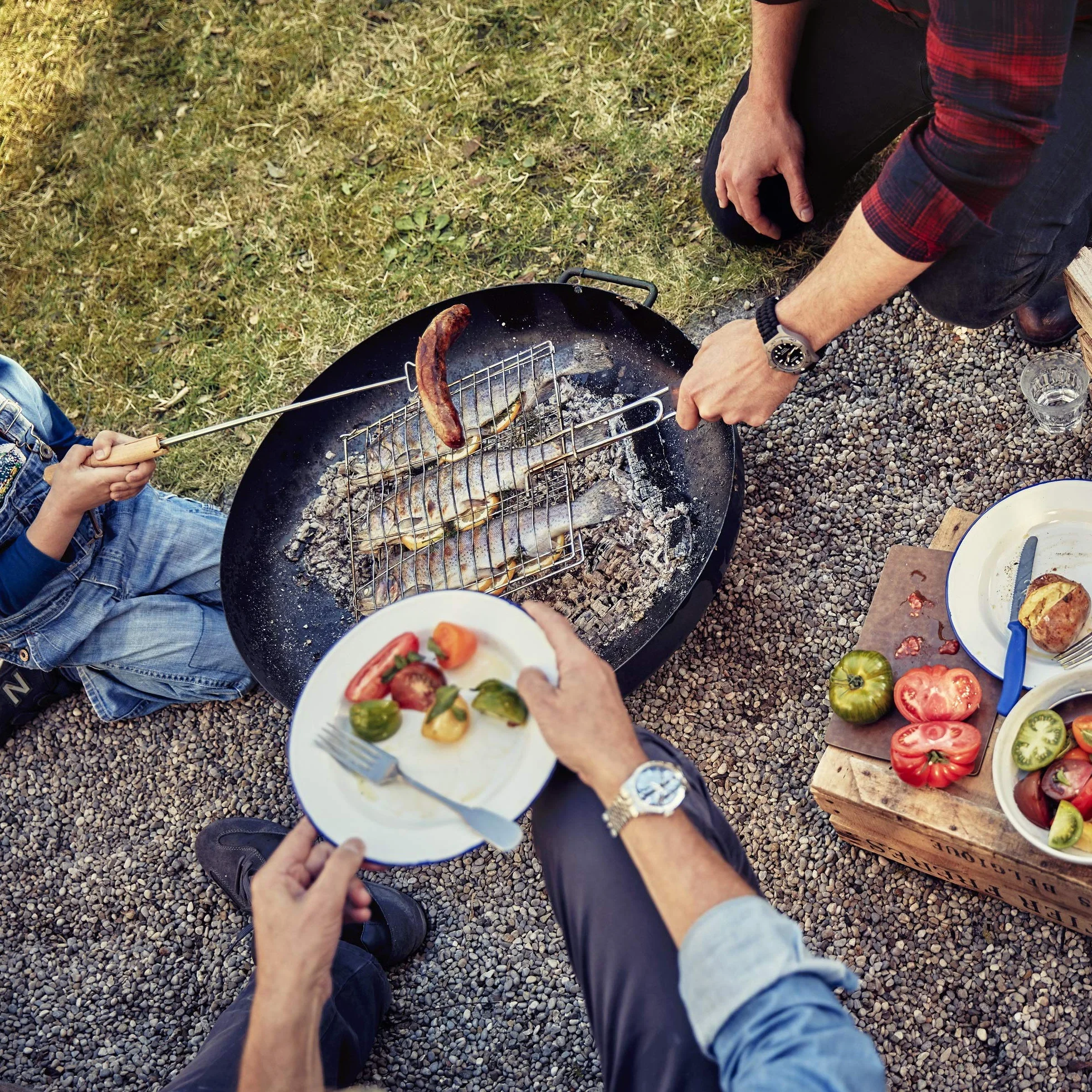 Victorinox Ausziehbare Grillgabel Camping Outdoor Edelstahl Holzgriff