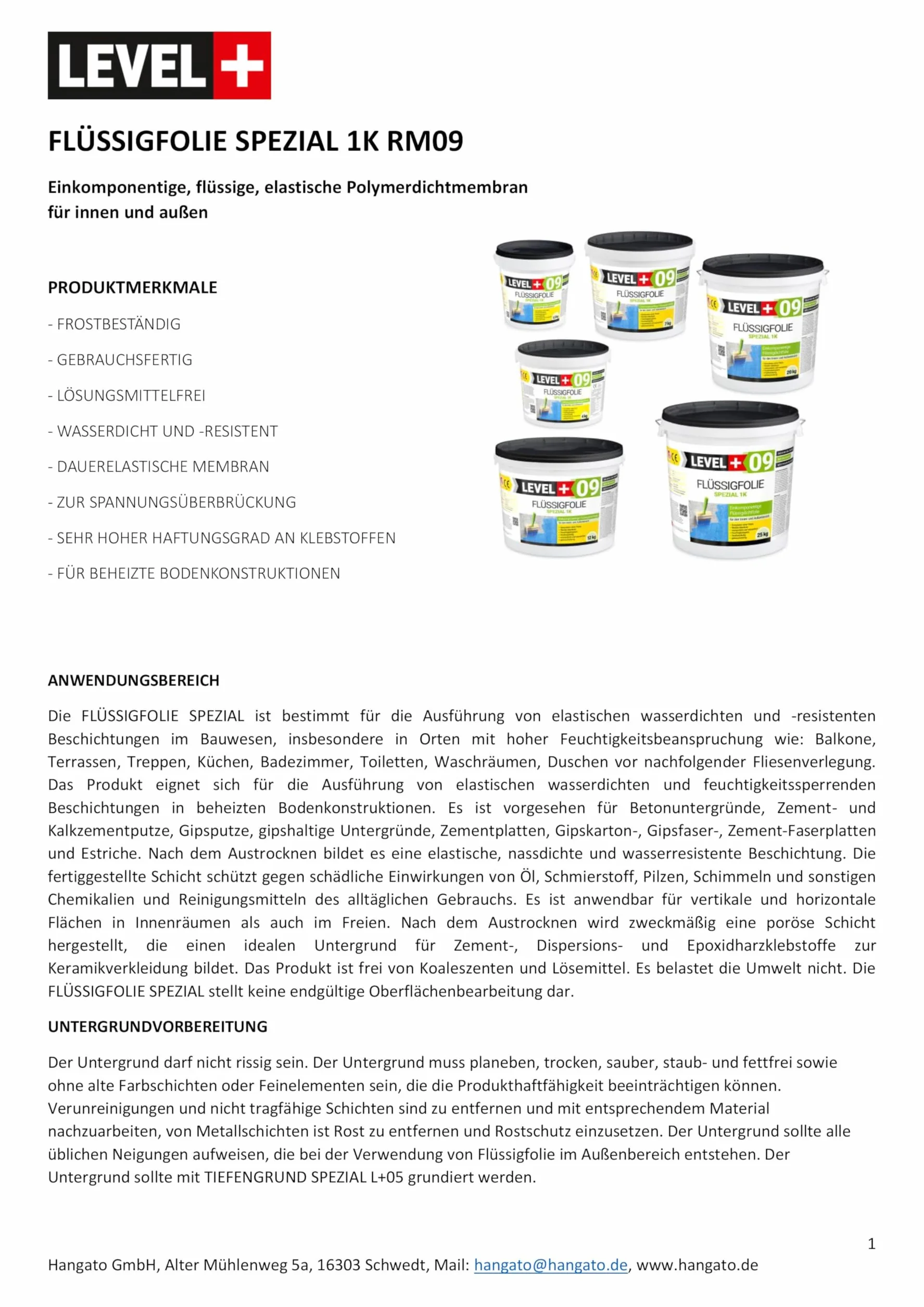Folia w płynie 1,5 kg Szczelna Hydroizolacja Balkon Elastyczna Izolacja Level+09