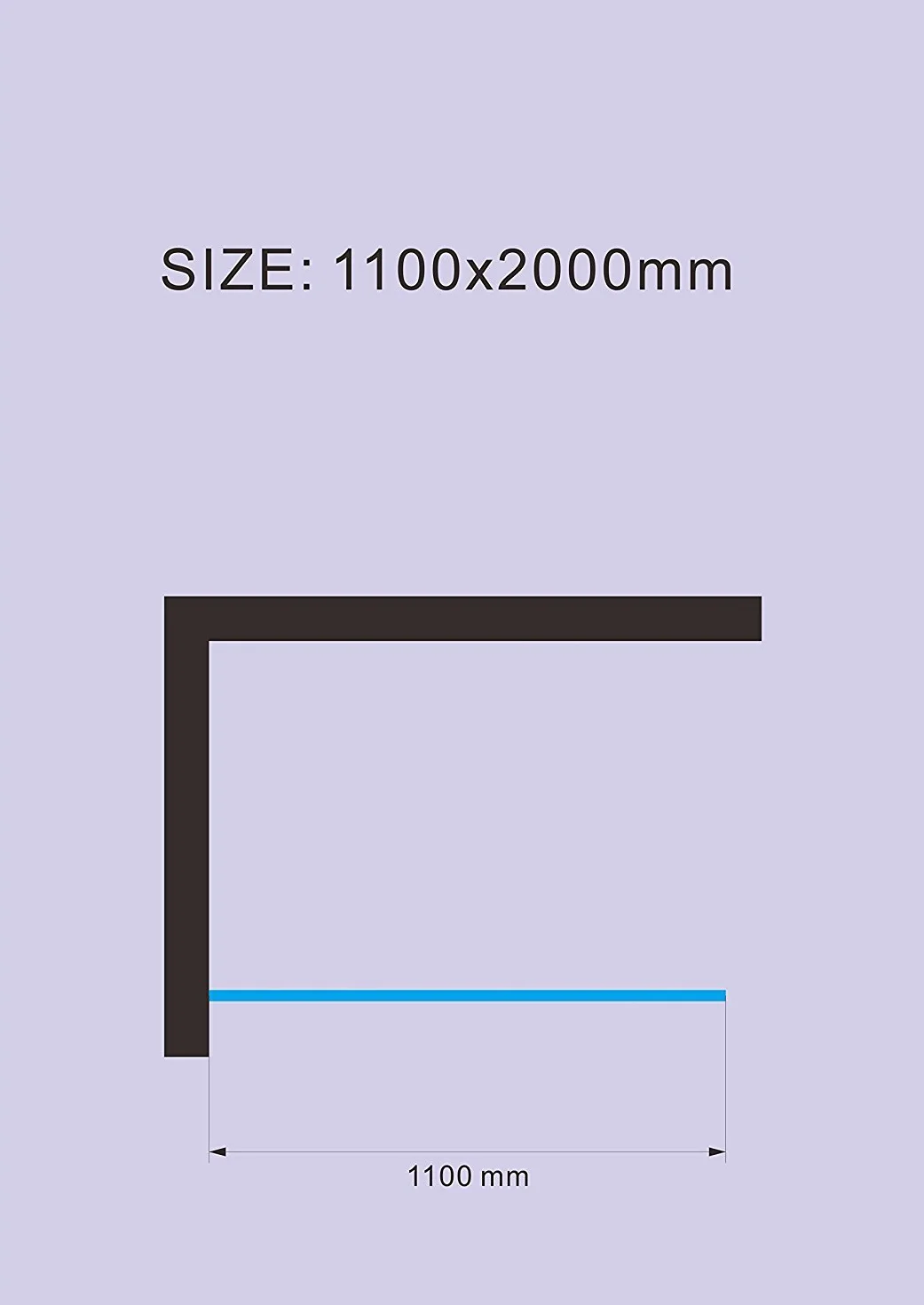 Shop [Typ-Lily] 10 mm walk w ściance prysznicowej - kabina prysznicowa - szkło ESG (110 x 200 cm satynowane)