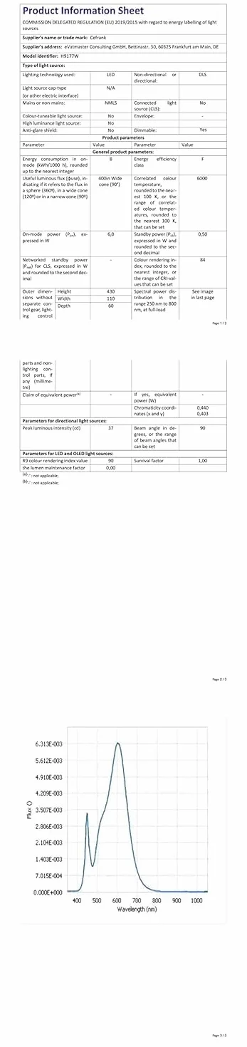 Cefrank Ściemnialny Bezprzewodowy Reflektor LED na baterie 4000K 2000mAh Czas pracy 320° Obrotowy 1 sztuka Biały, Lampy do czytania - Montowane na biurkach, szafkach, łóżkach