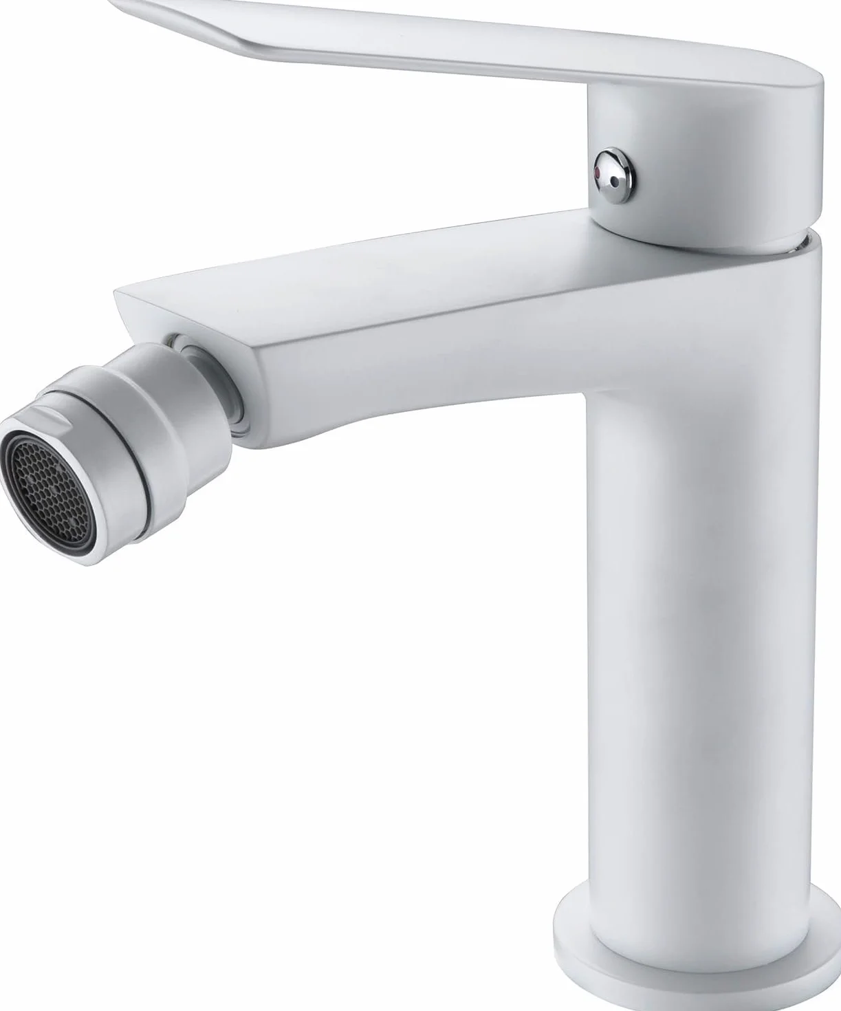 IMEX kran bidetowy, bateria bidetowa, bateria bidetowa, bateria bidetowa z mieszaczem ciepłej i zimnej wody, bateria Bidet, łatwa instalacja, seria Luxor, matowa biel