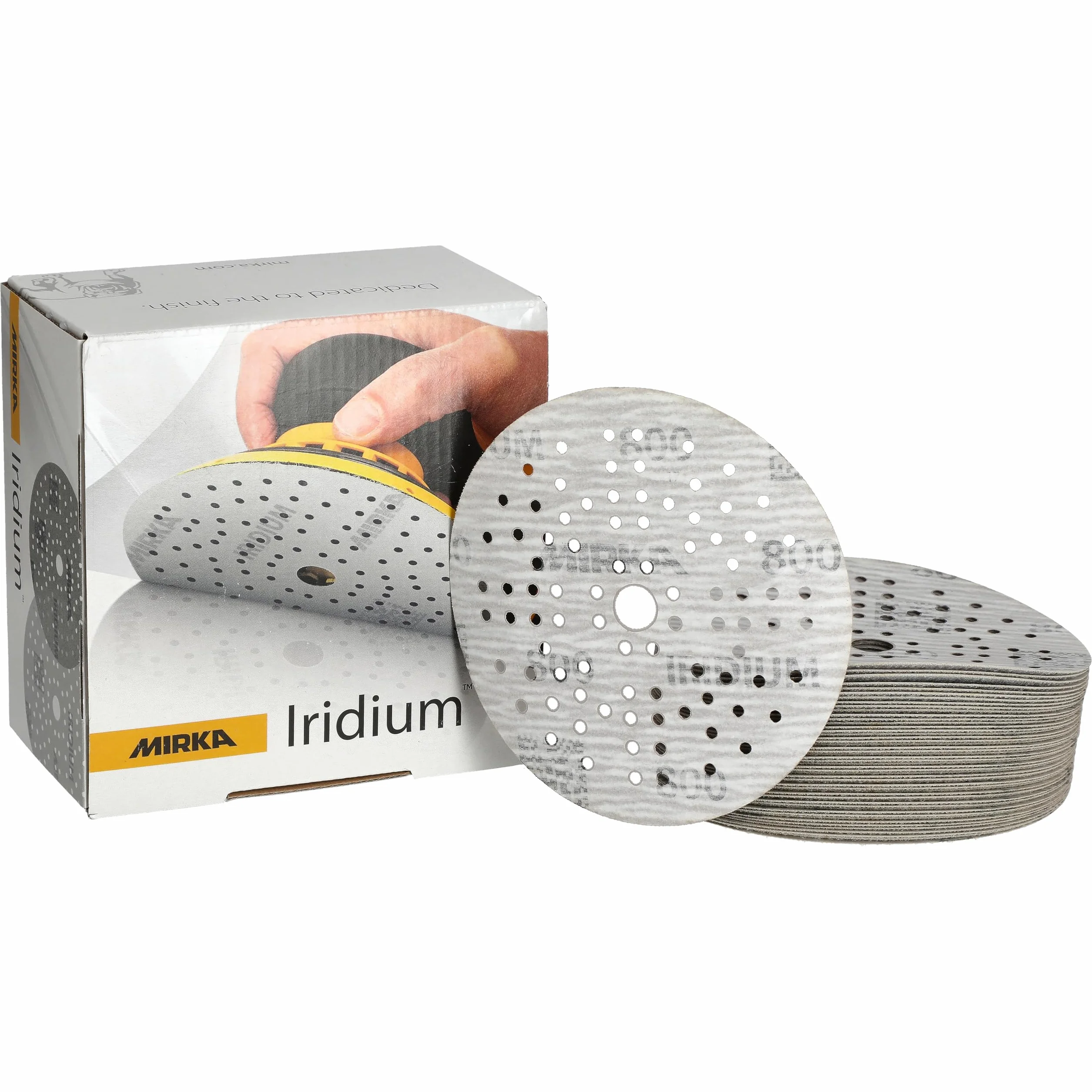 Mirka papier ścierny Iridium 125 mm 89 otworów rzep ziarnistość 800