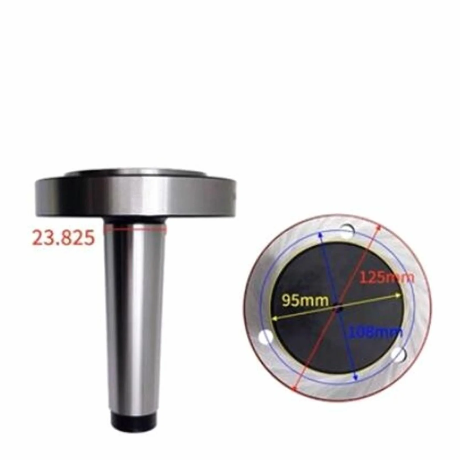 Adapter uchwytu tokarskiego 125 MM — adapter chwytu stożkowego MT2/MT3 do uchwytów 3-szczękowych i 4-szczękowych(Adapter Mt3-125)