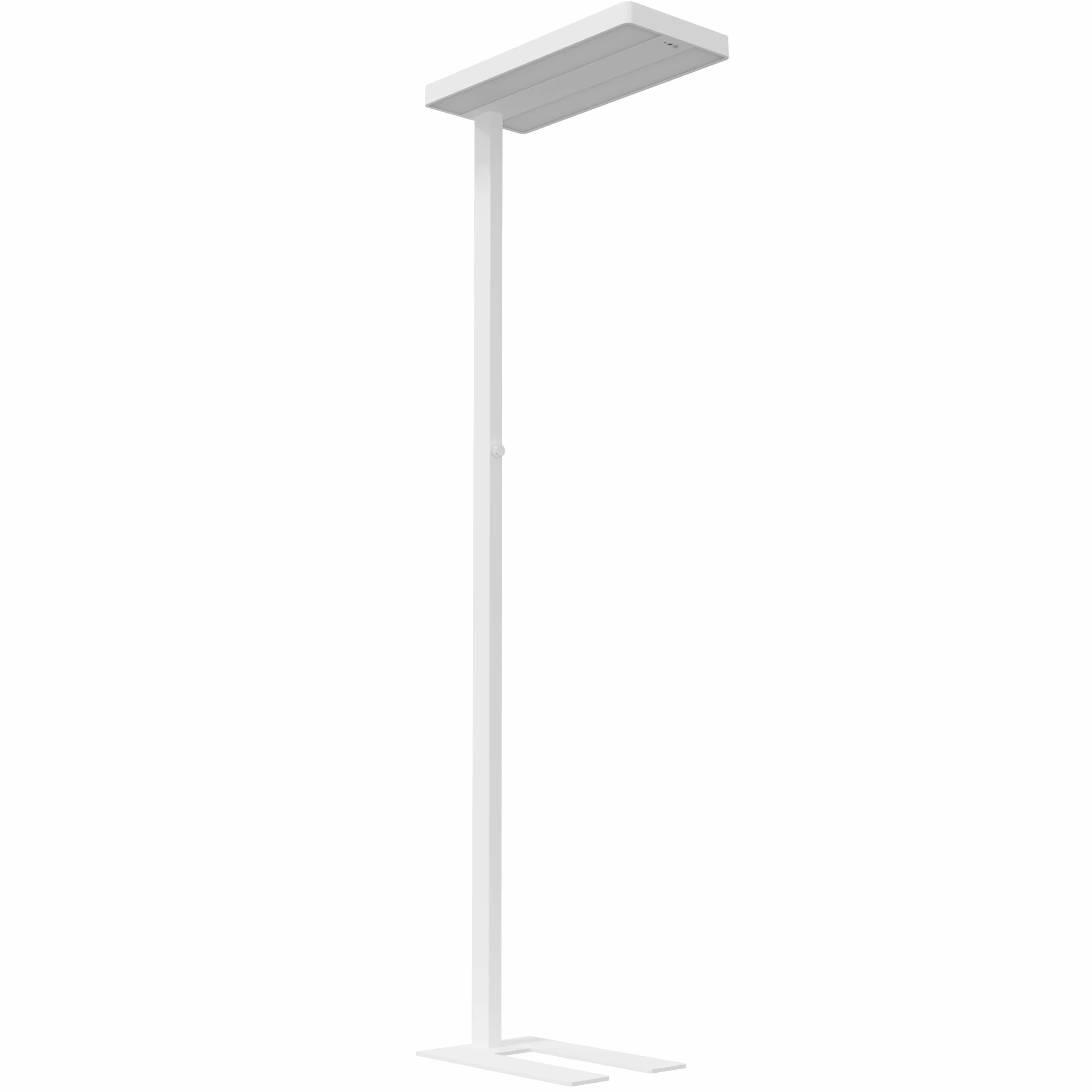 Oktaplex biurowa lampa stojąca Lyse ściemniana z czujnikiem neutralna biel 4000 K aluminiowa lampa stojąca 10400 lm światło dzienne reflektor sufitowy biały 80 W
