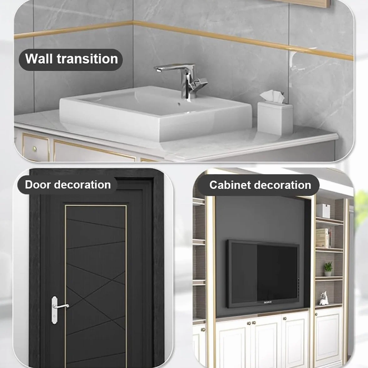 Wykończenie płytek, 90 cm * 3 szt. aluminiowe listwy do formowania T do progów, listwa wykładzinowa podłogowa, listwa przejściowa do podłogi, łatwa w instalacji, używana do łączenia szczelin