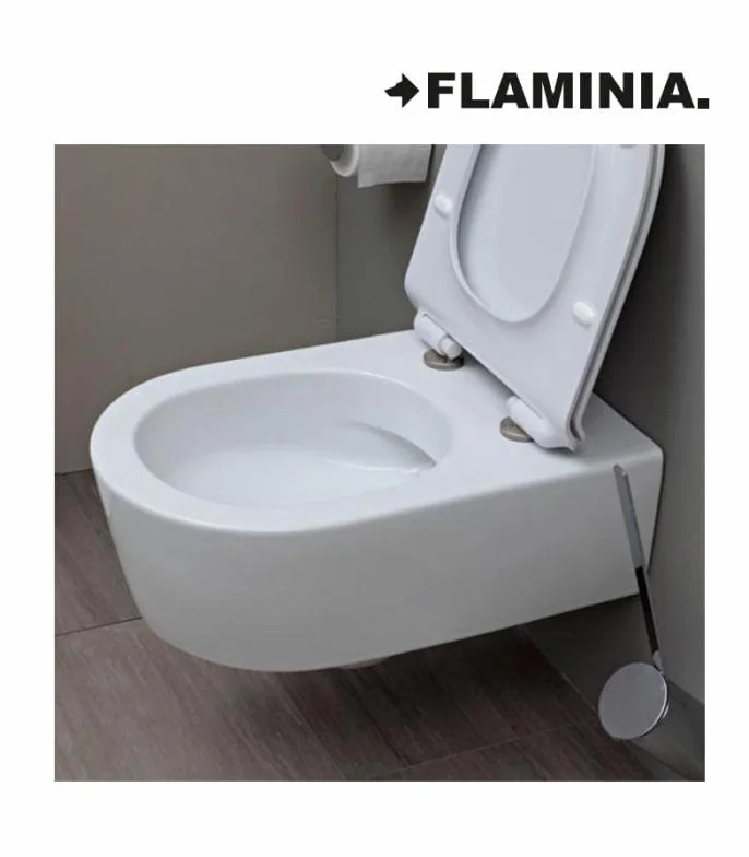 Ceramica Flaminia - Wisząca miska Flaminia Link - biała, bez okularów toaletowych, w magazynie