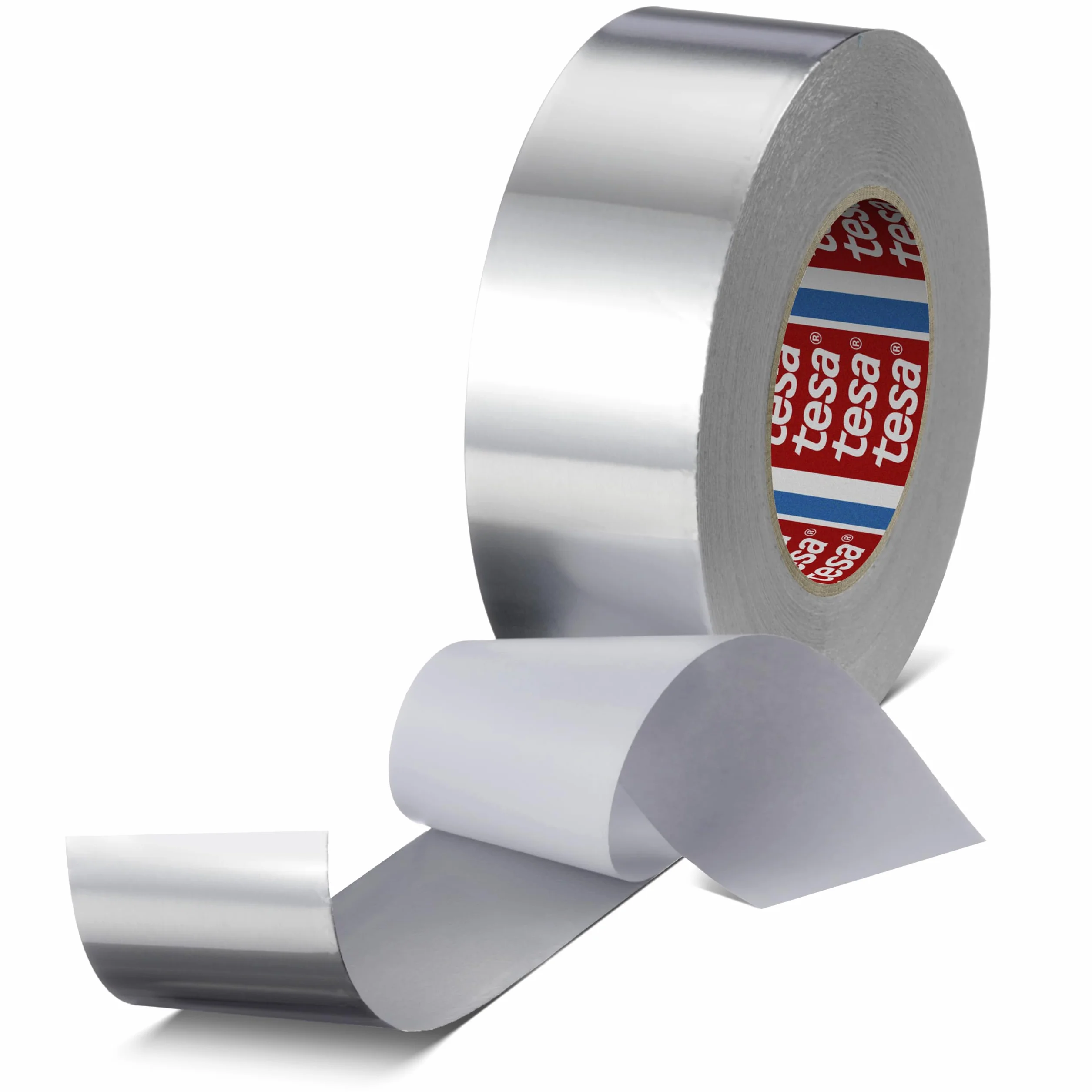 Taśma aluminiowa Tesa 60672 - metaliczna taśma uszczelniająca do kanałów powietrznych o wysokiej i niskiej temperaturze, odporna na wodę, parę, gaz, trwałe, trwałe naprawy (50 mm x 10 m)