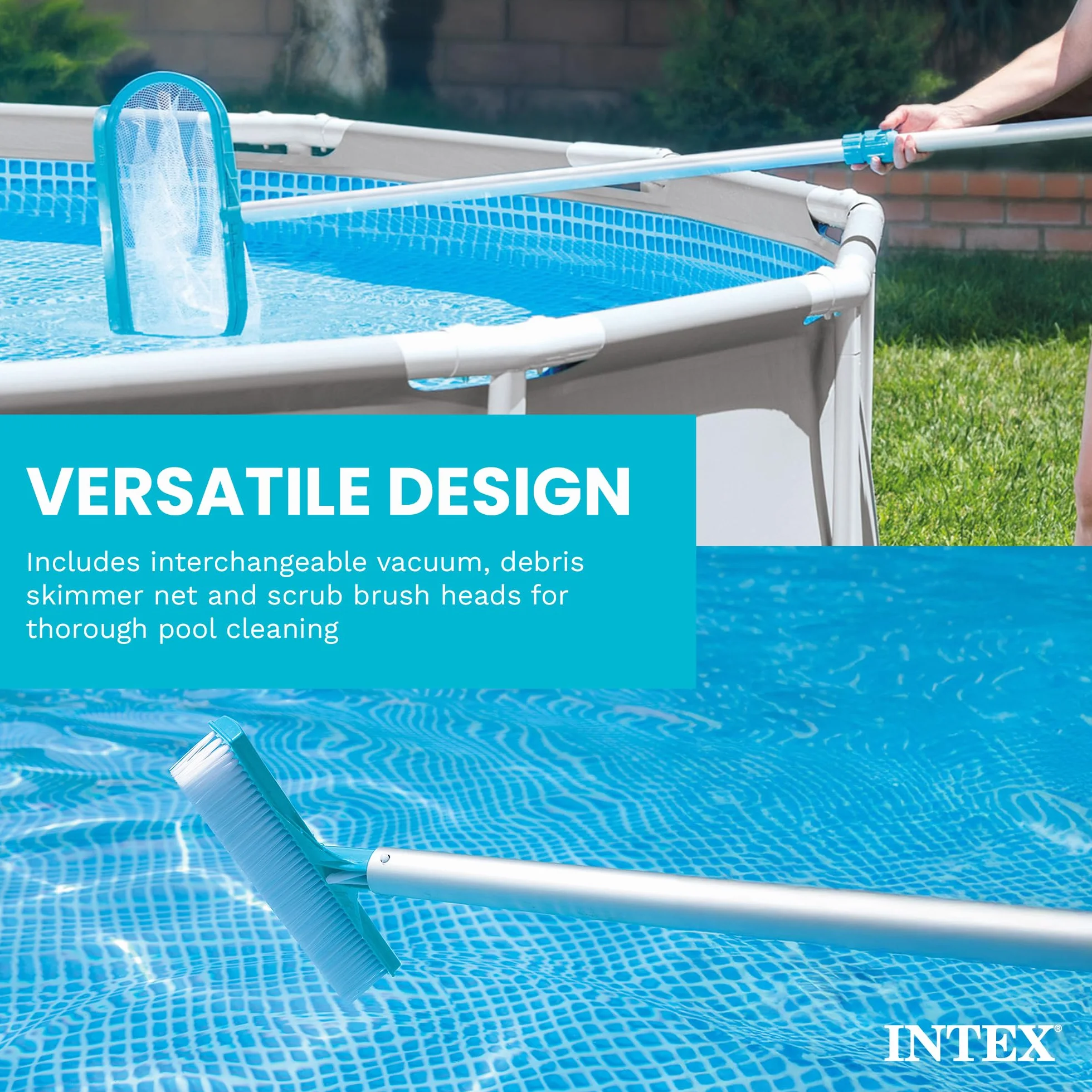 Intex Deluxe Pool Maintenance Kit – akcesoria basenowe – zestaw do czyszczenia basenu – 5-częściowy