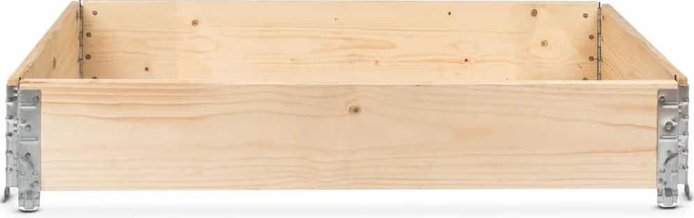 gardivo Podwyższona grządka 120 x 80 x 20 cm – 3-częściowa ramka na palety z drewna, obramowanie rabatek, podwyższone grządki, drewniana rama, rama nasadowa na europaletę, składana, można układać w