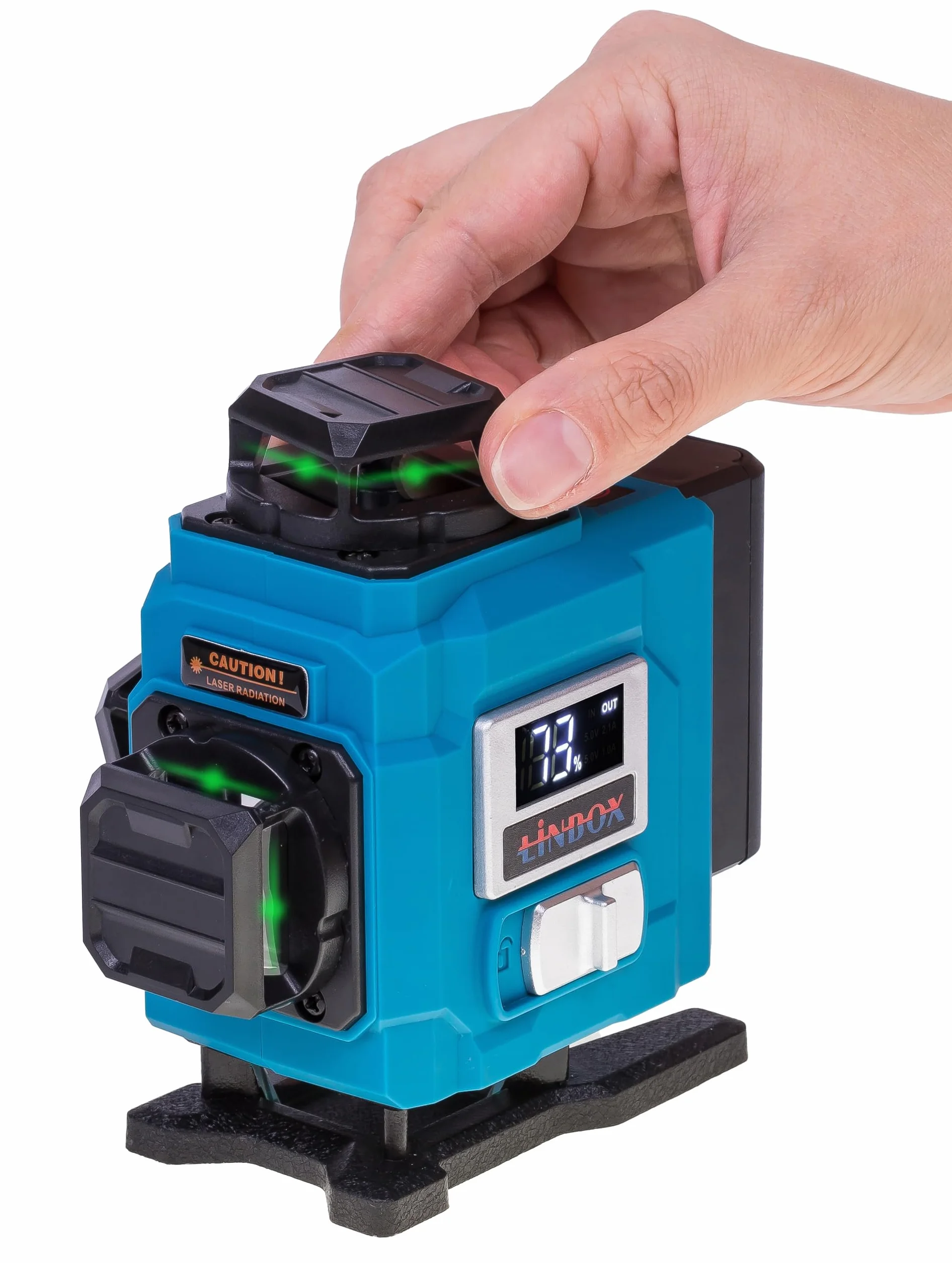 POZIOMICA LASEROWA 360° LASER KRZYŻOWY 4D ZESTAW OBROTOWE OKIENKA