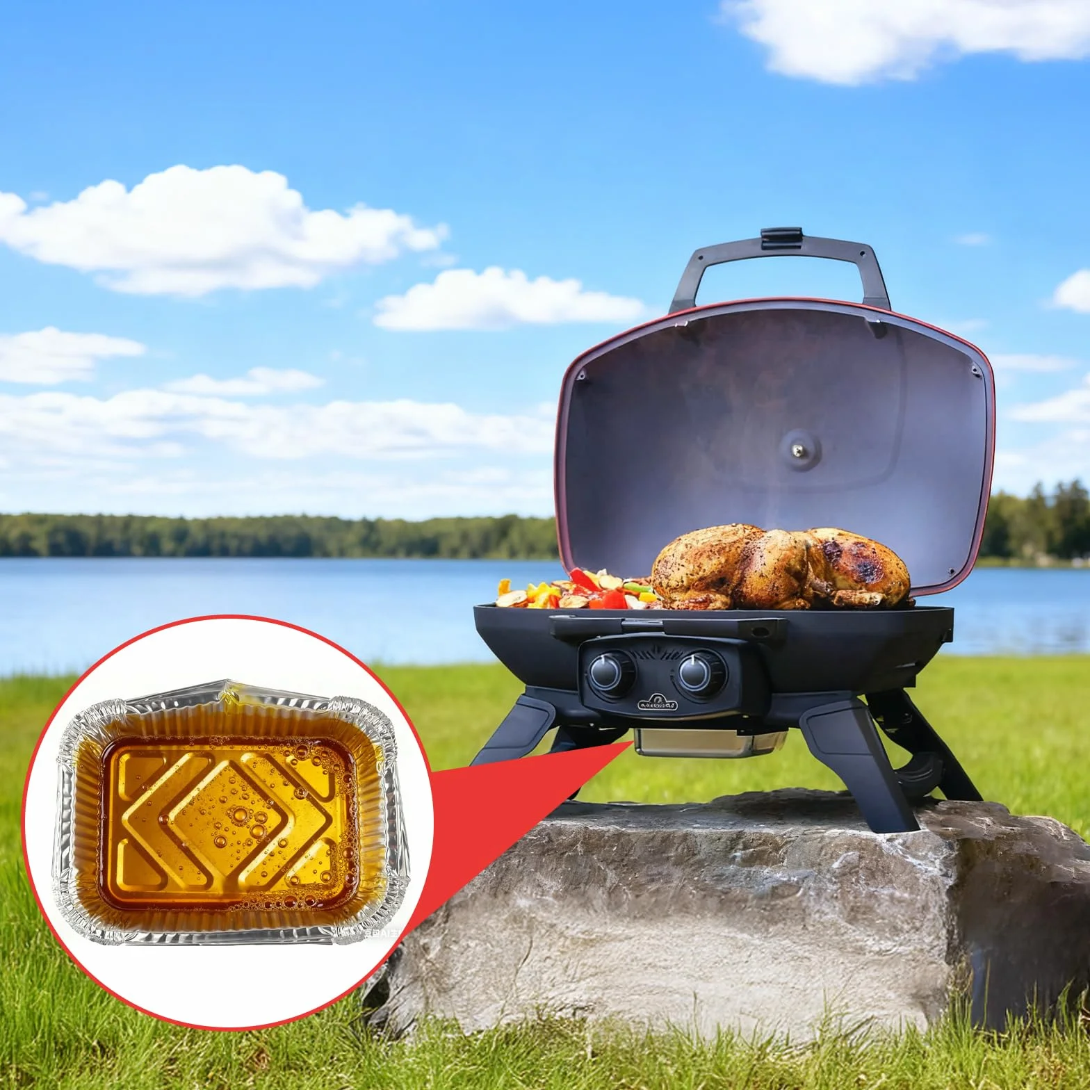 Napoleon TravelQ 285 Sreies wkładki do miski ociekowej aluminiowe patelnie grillowe TQ285X