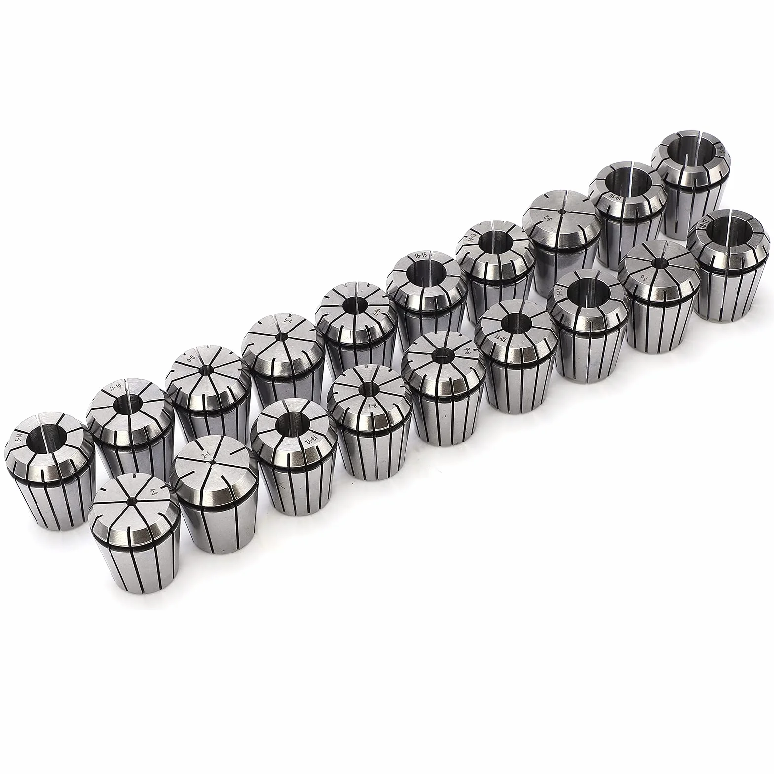 Zestaw tulei zaciskowych ER32 19 - szt. 2-20 mm |Dokładne tuleje frezarskie CNC do maszyn grawerujących |Bicie 0,015 mm, konstrukcja automatycznego zwalniania