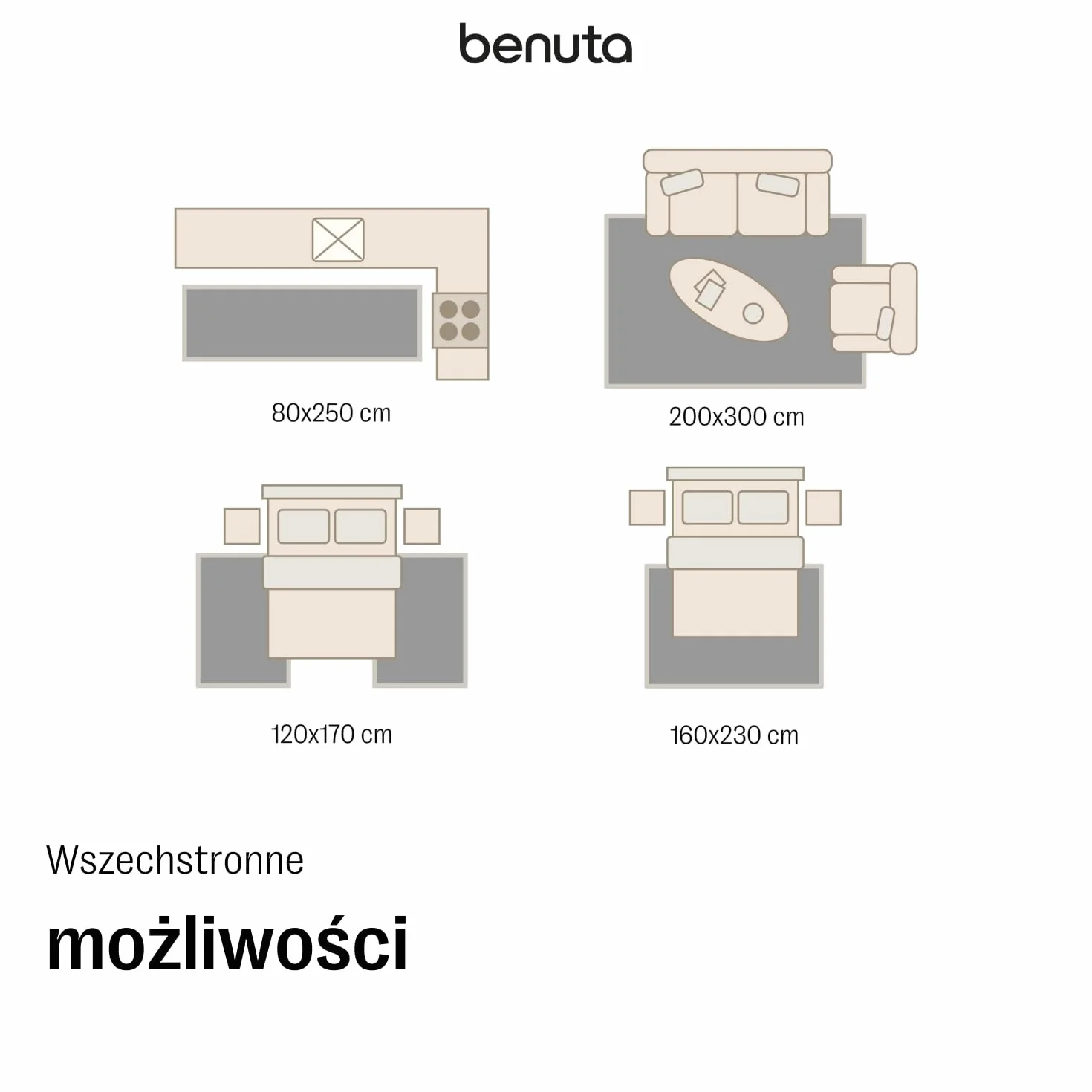 benuta Basic Dywan In & Outdoor Flora - Wielokolorowy 200x300 cm - Kwiatowy - Wodoodporny UV balkon, taras, ogród - Kuchnia i salon - Łatwy trwały