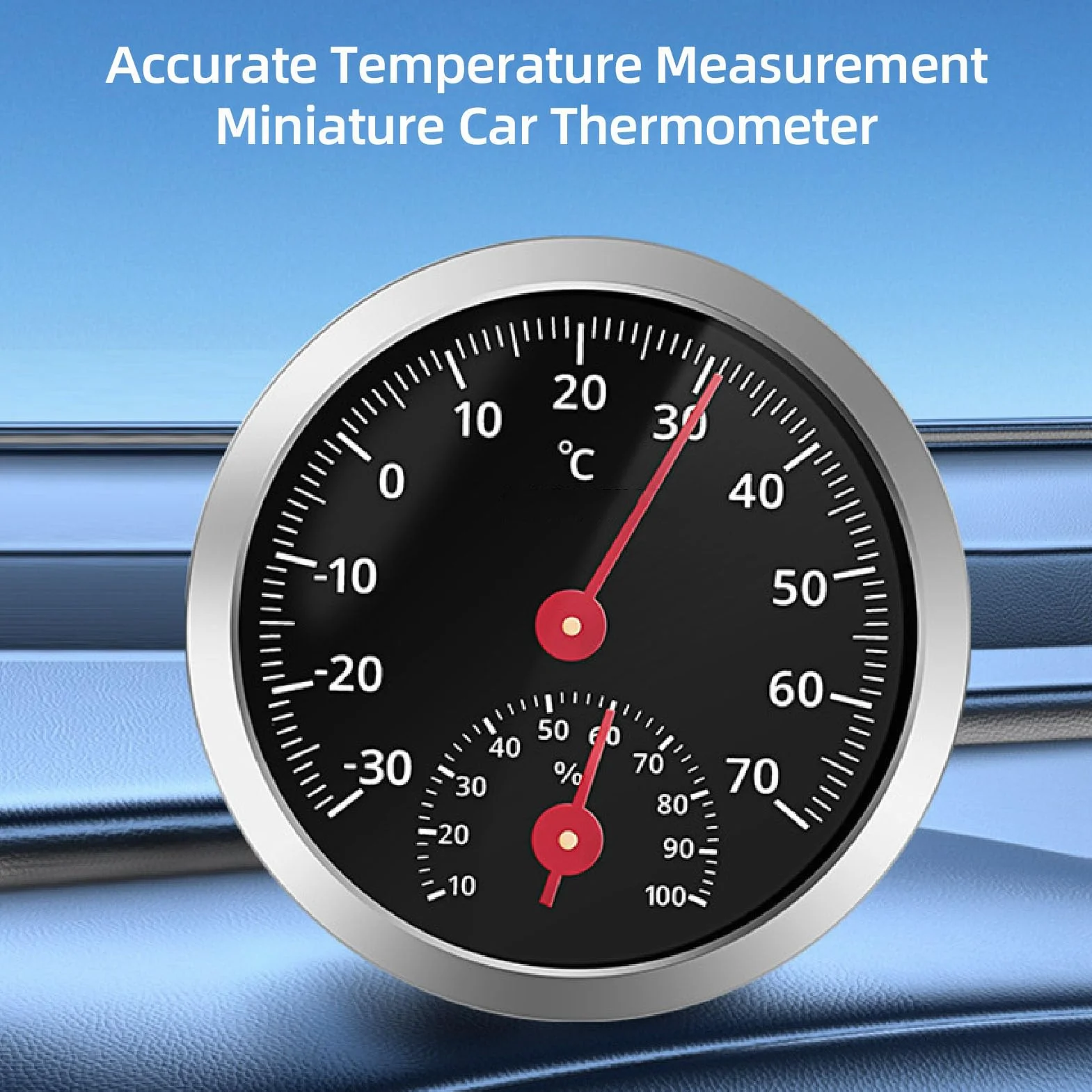 Higrometr Termometru Samochodowego 2 w 1 Mechaniczny Miernik Wilgotności Analogowej Temperatury do Sauny
