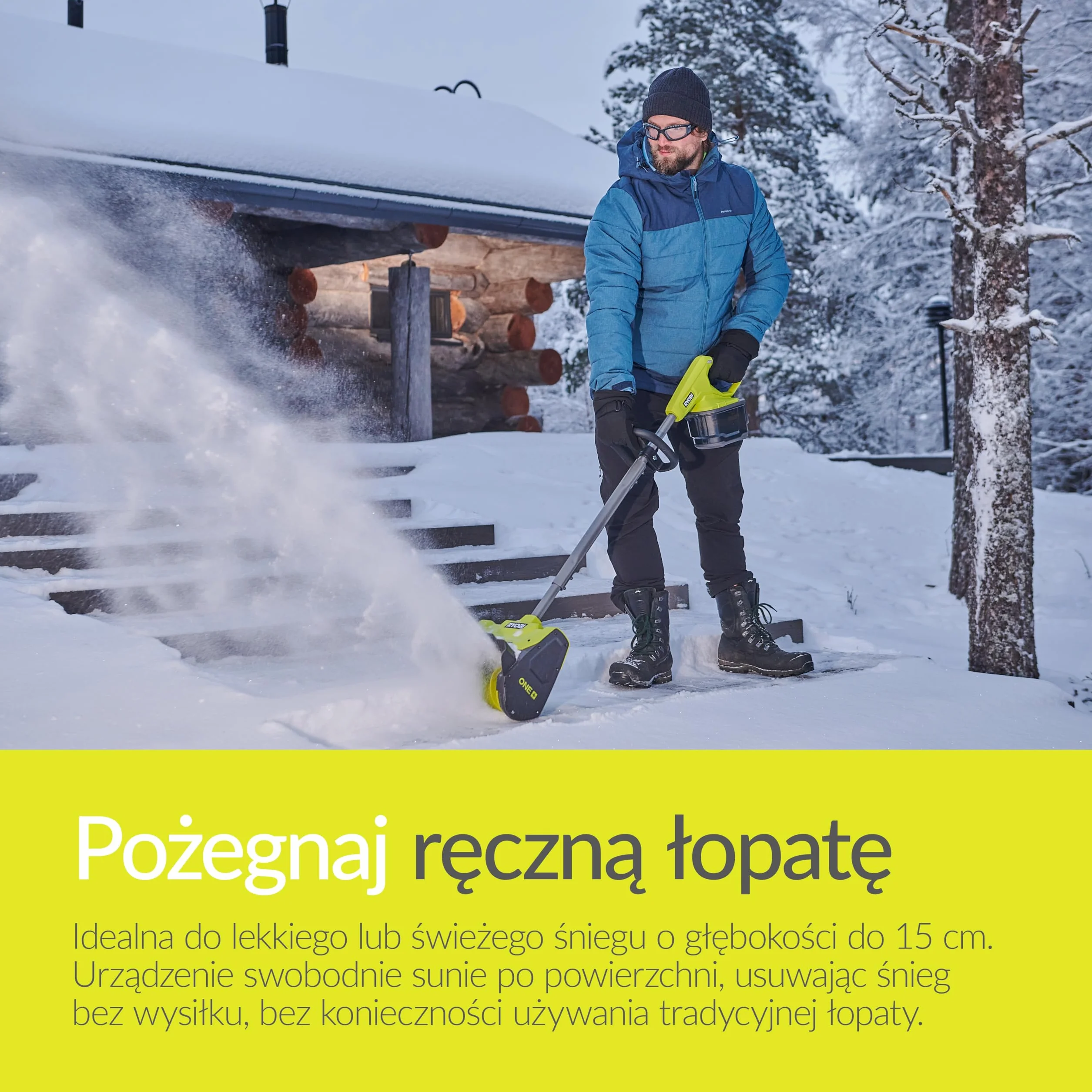Ryobi Ry18St25A-0 Odśnieżarka, Zielony/Antracytowy, 18V