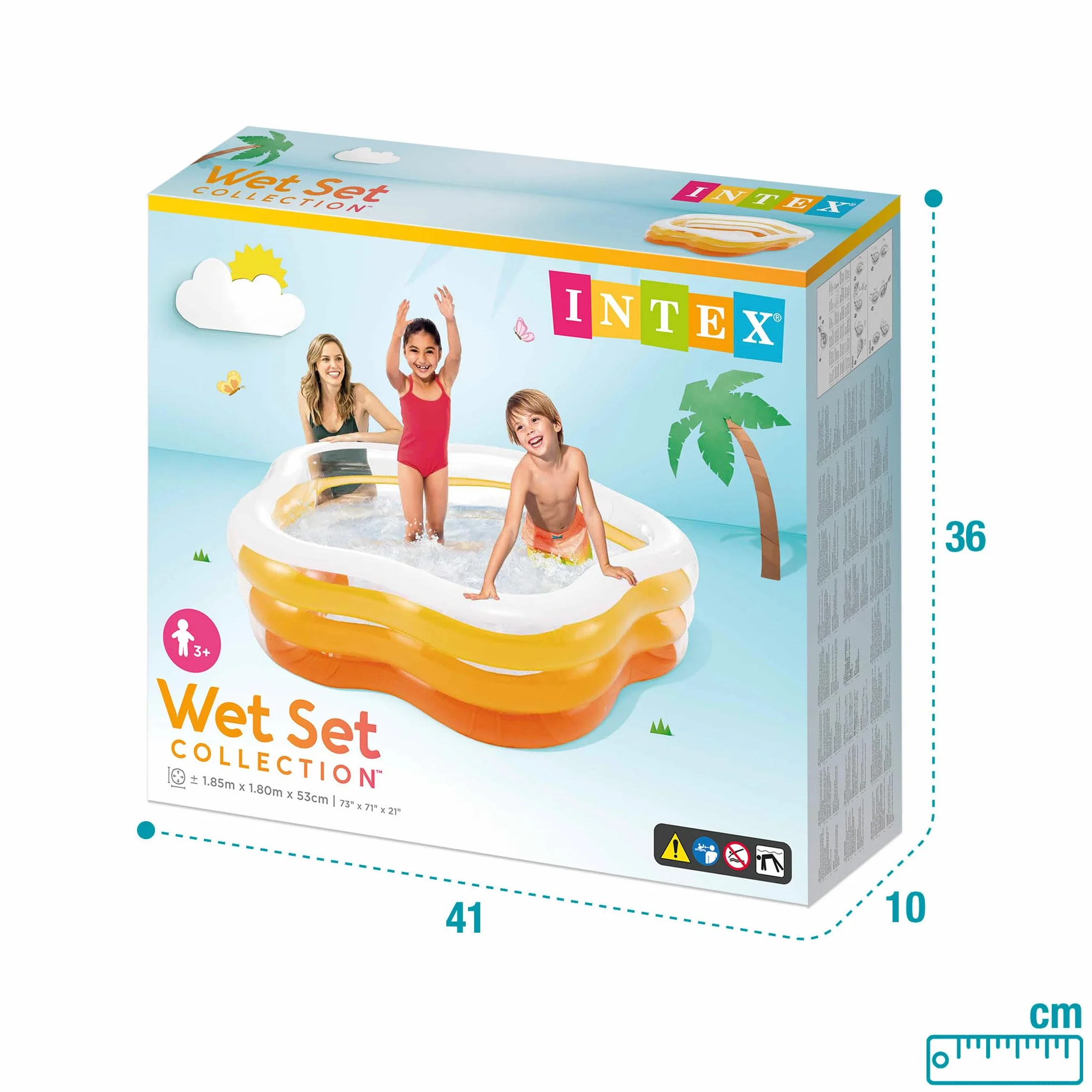 Intex Wetset Summer Colours Swim Centre 73 x 71 Inch Pool