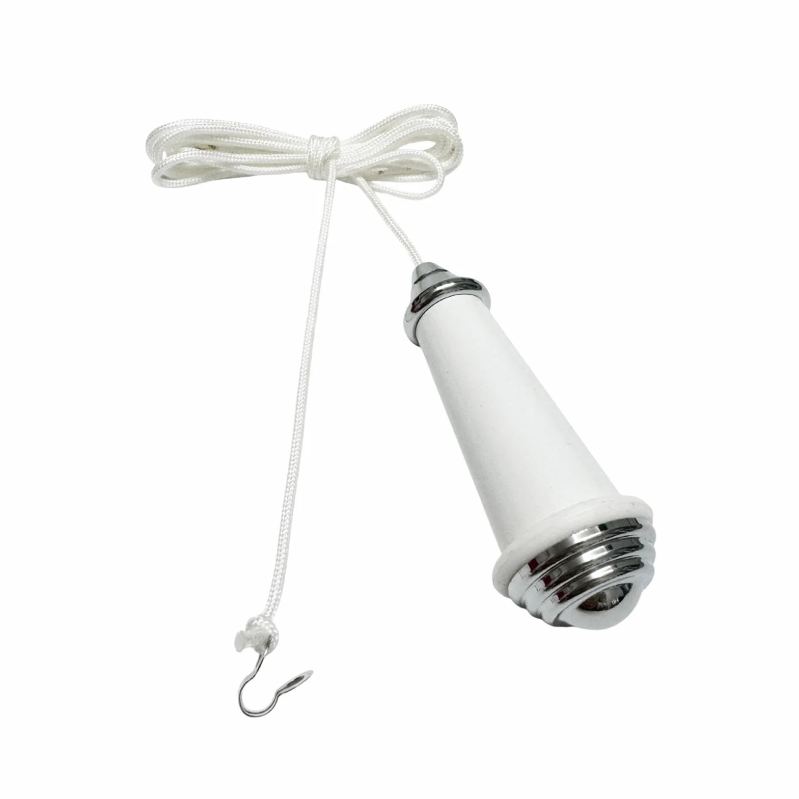 Pull Cord Control, Light Fixture Pull Chain, Stylish Ceiling Fan, Nylon String with Chrome Finish for Home, Study Room, Hotel, Modern Interiors 3.15x0.67 Inch