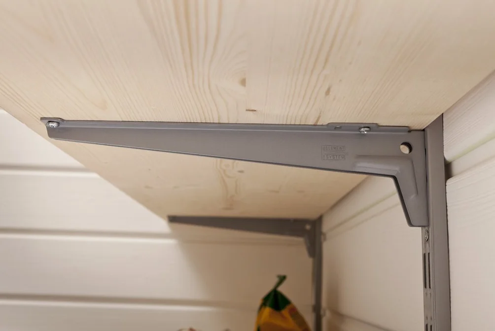Element System 18133-00051 Wspornik Kątowy Regałowy 1-Rzędowy, Biały, 28 cm, 2 Sztuki