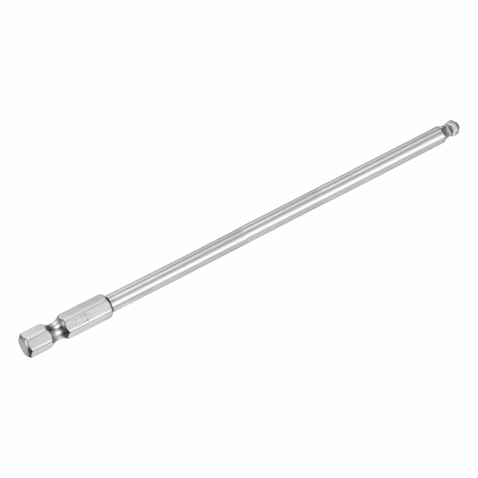 QUARKZMAN Zestaw bitów sześciokątnych z końcówką kulkową 4 mm (H4.0), rozmiar 1/4" 150 mm (6 cala), końcówka sześciokątna, długość wierteł kulistych ze stali S2, bity metryczne